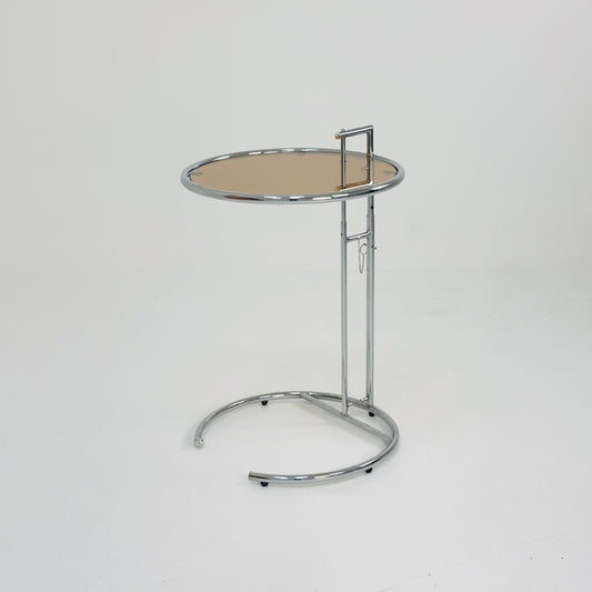 1 of 2 mid century Vintage style of the Adjustable Table E 1027 by Eileen Gray Italy 1990s