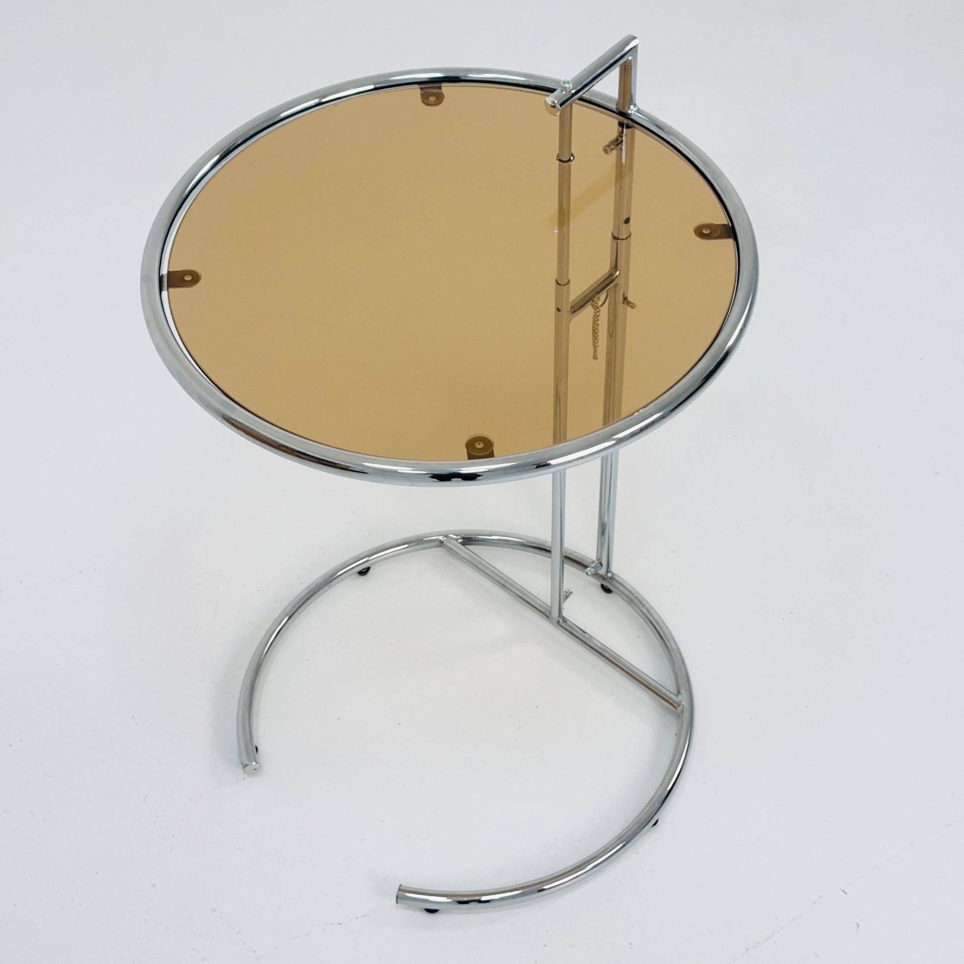 1 of 2 mid century Vintage style of the Adjustable Table E 1027 by Eileen Gray Italy 1990s