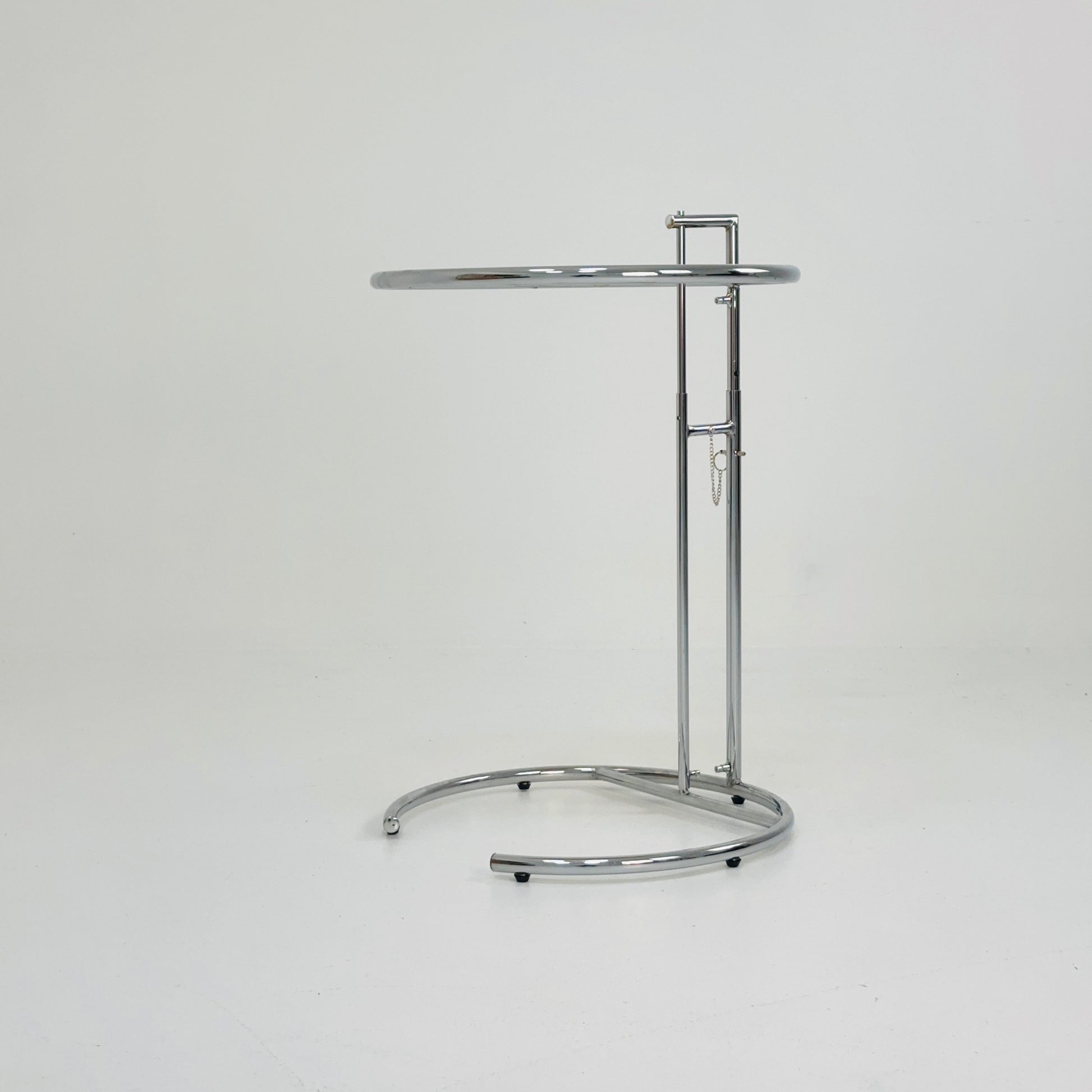 1 of 2 mid century Vintage style of the Adjustable Table E 1027 by Eileen Gray Italy 1990s
