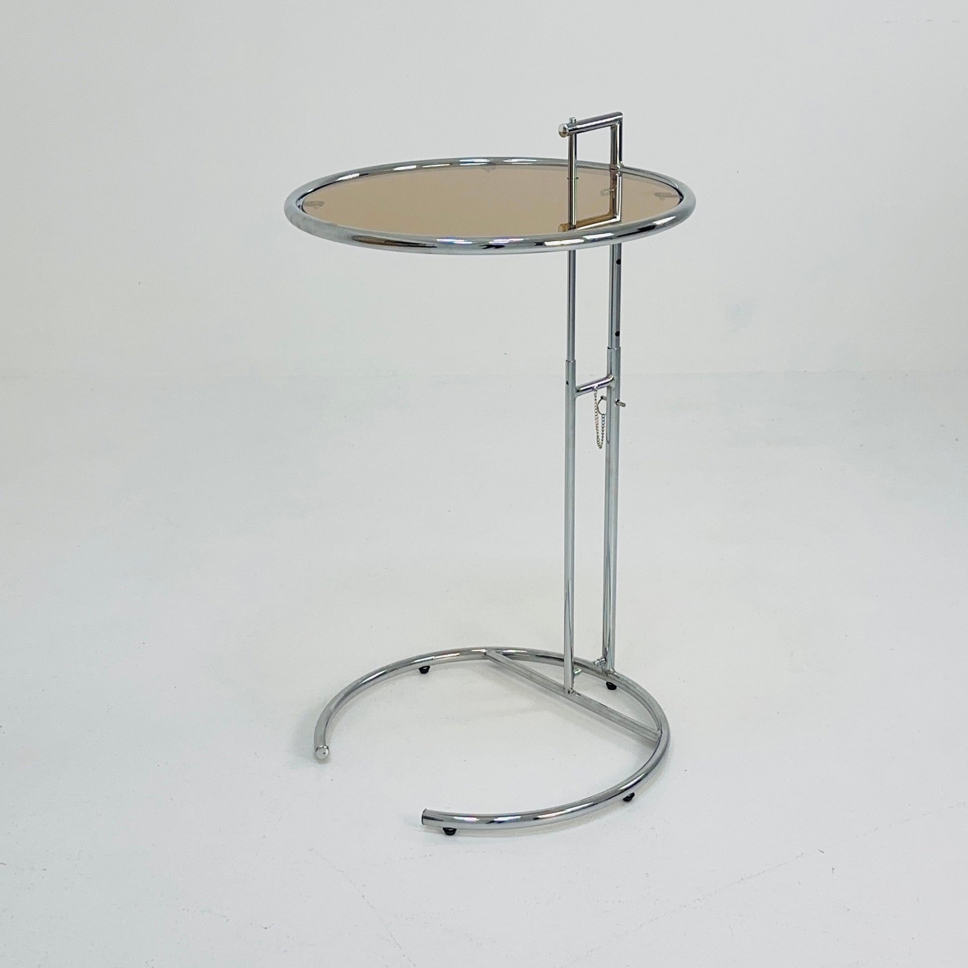 1 of 2 mid century Vintage style of the Adjustable Table E 1027 by Eileen Gray Italy 1990s