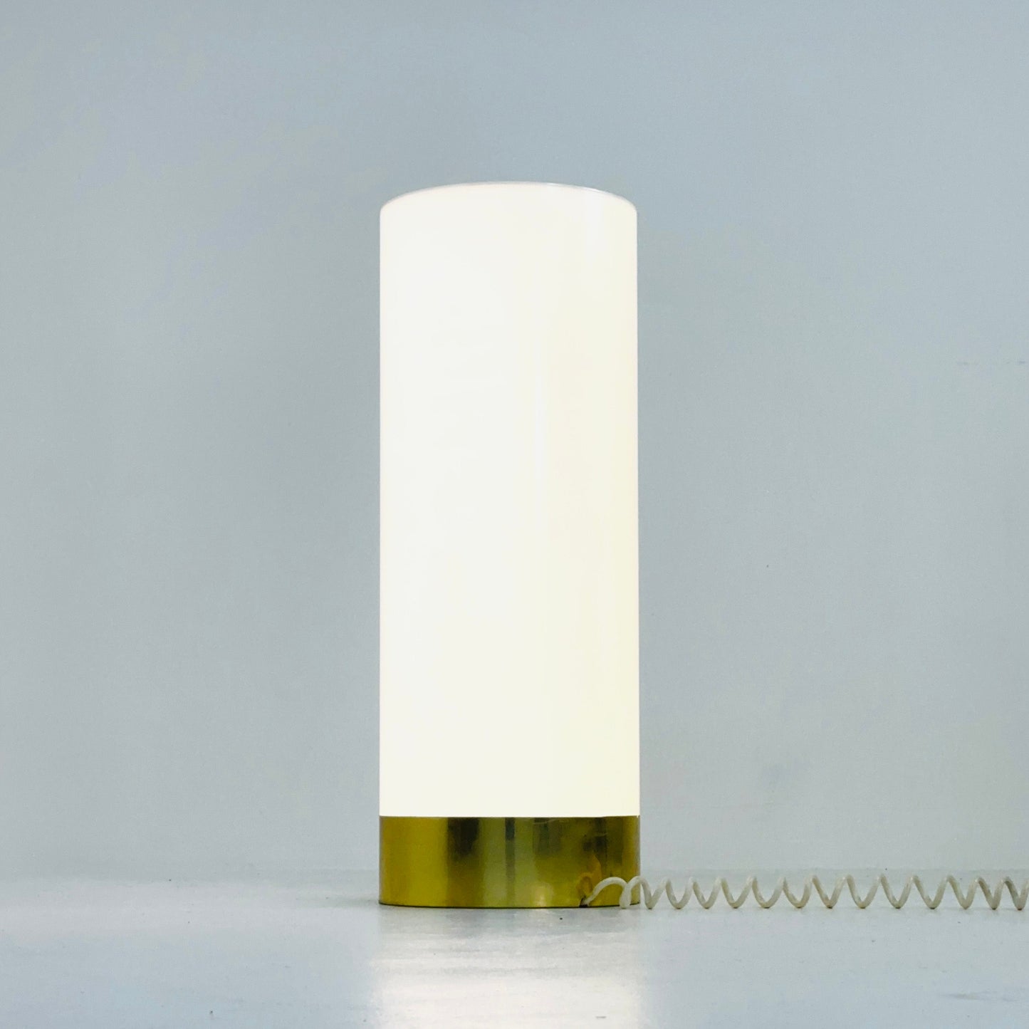 space age white plexiglass floor lamp Germany 1980s