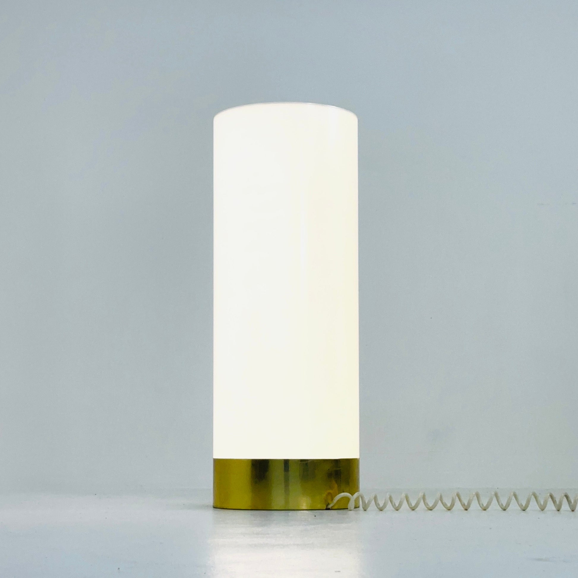 space age white plexiglass floor lamp Germany 1980s