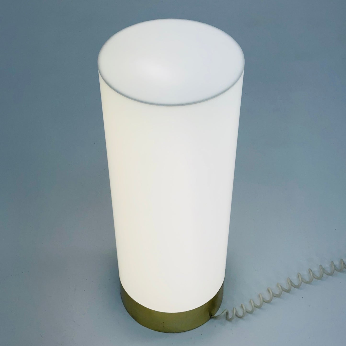 space age white plexiglass floor lamp Germany 1980s