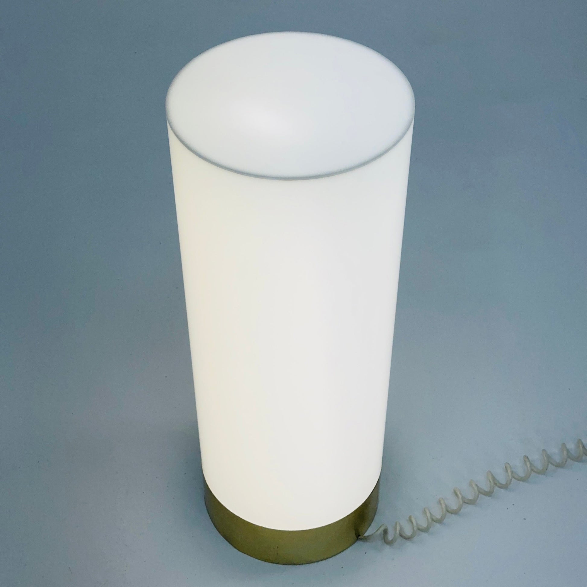 space age white plexiglass floor lamp Germany 1980s