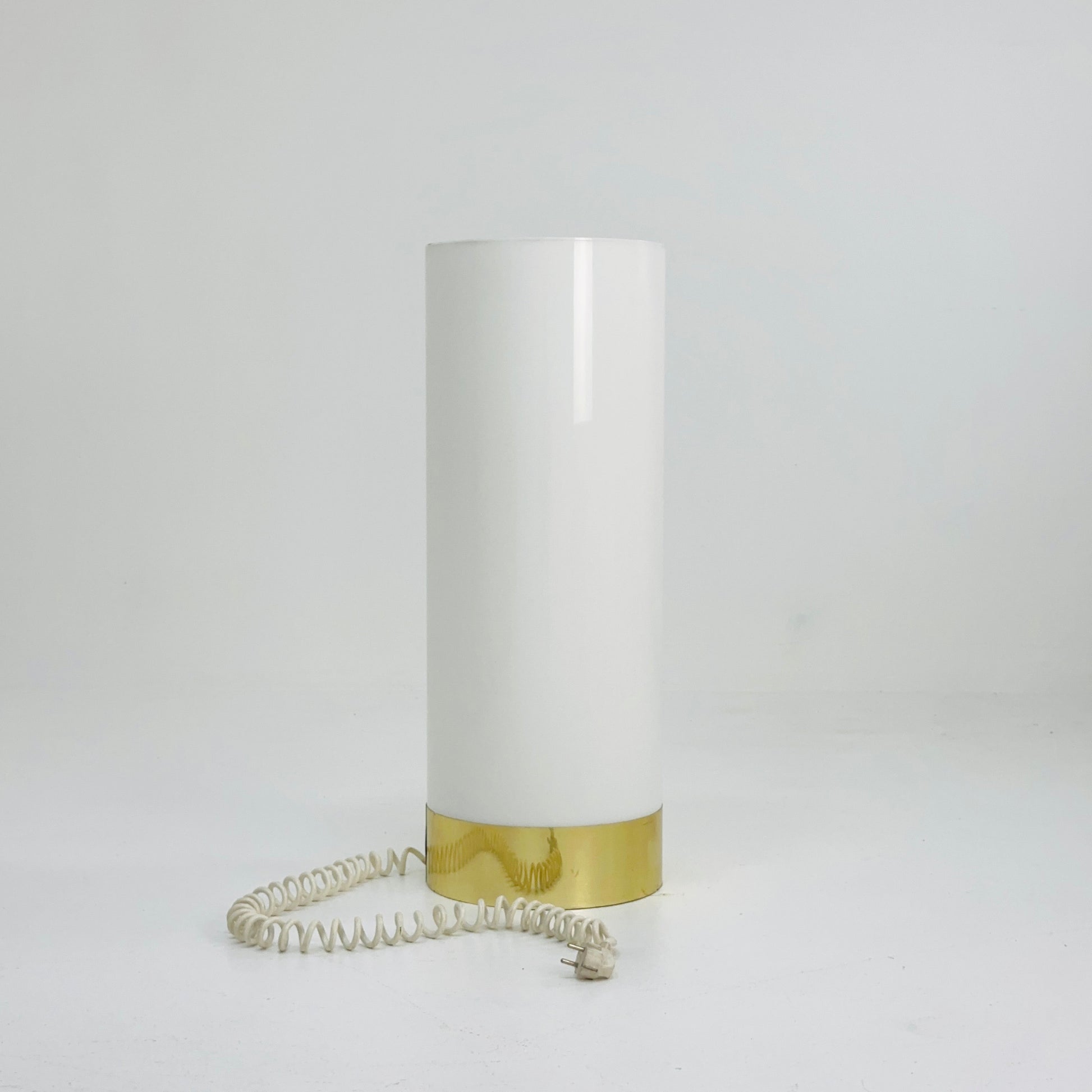 space age white plexiglass floor lamp Germany 1980s
