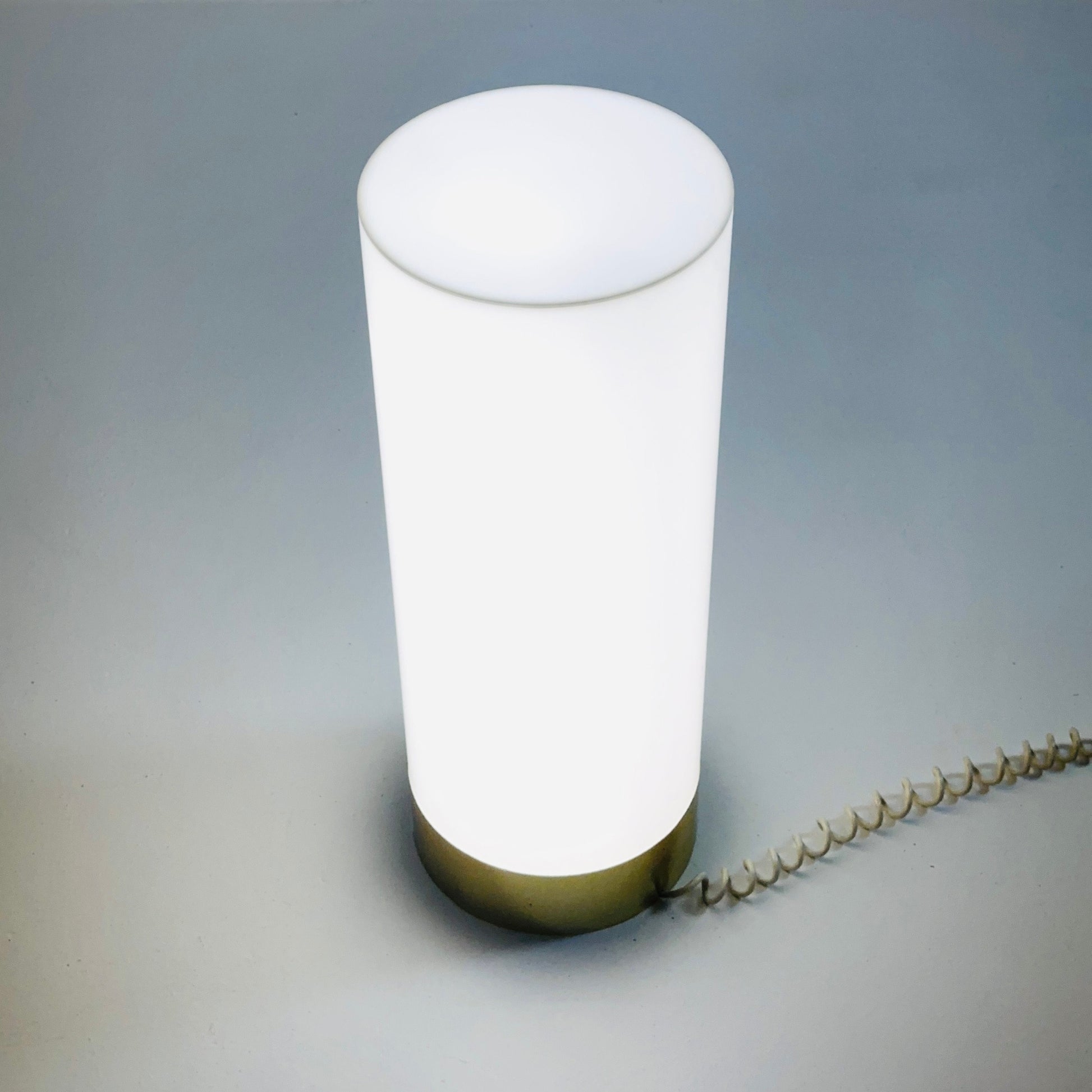 space age white plexiglass floor lamp Germany 1980s