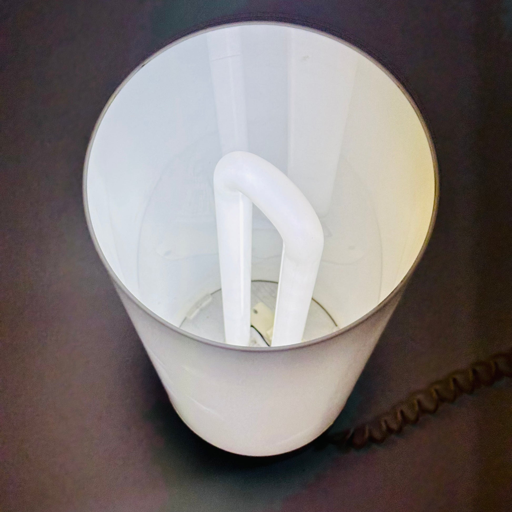 space age white plexiglass floor lamp Germany 1980s