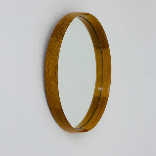 mid century Uno & Östen Kristiansson Oak Mirror Luxus Vittsjö Sweden 1960s