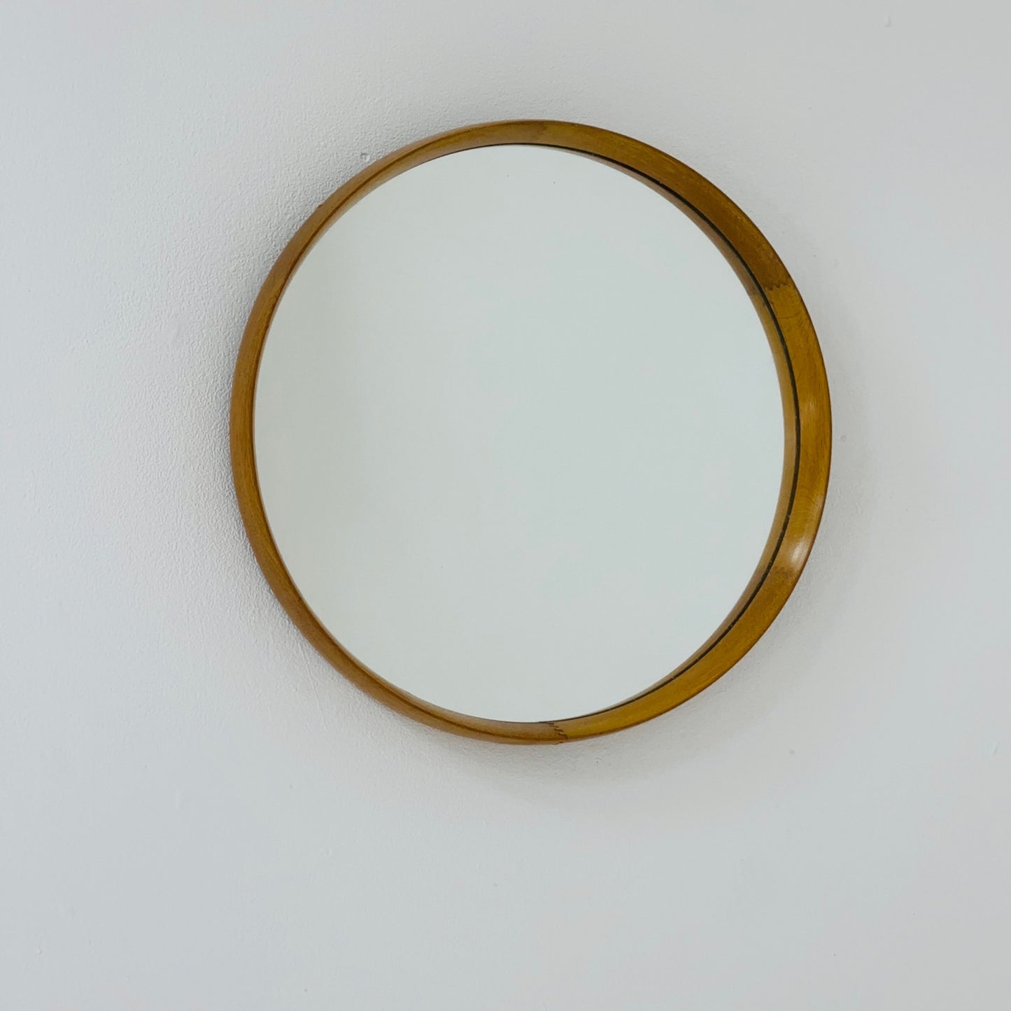 mid century Uno & Östen Kristiansson Oak Mirror Luxus Vittsjö Sweden 1960s