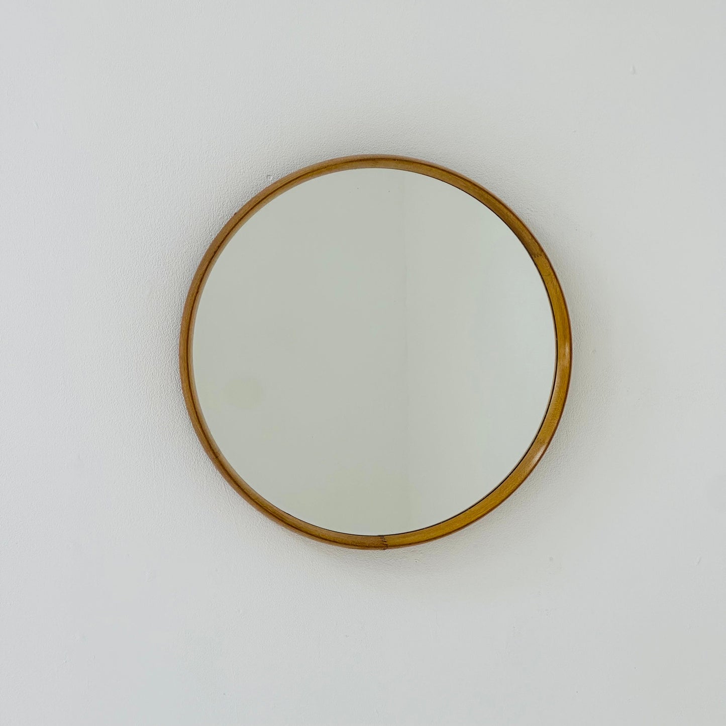 mid century Uno & Östen Kristiansson Oak Mirror Luxus Vittsjö Sweden 1960s