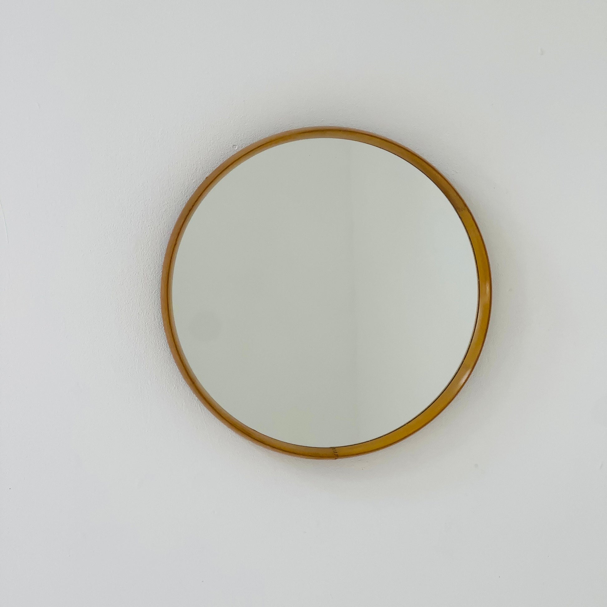 mid century Uno & Östen Kristiansson Oak Mirror Luxus Vittsjö Sweden 1960s
