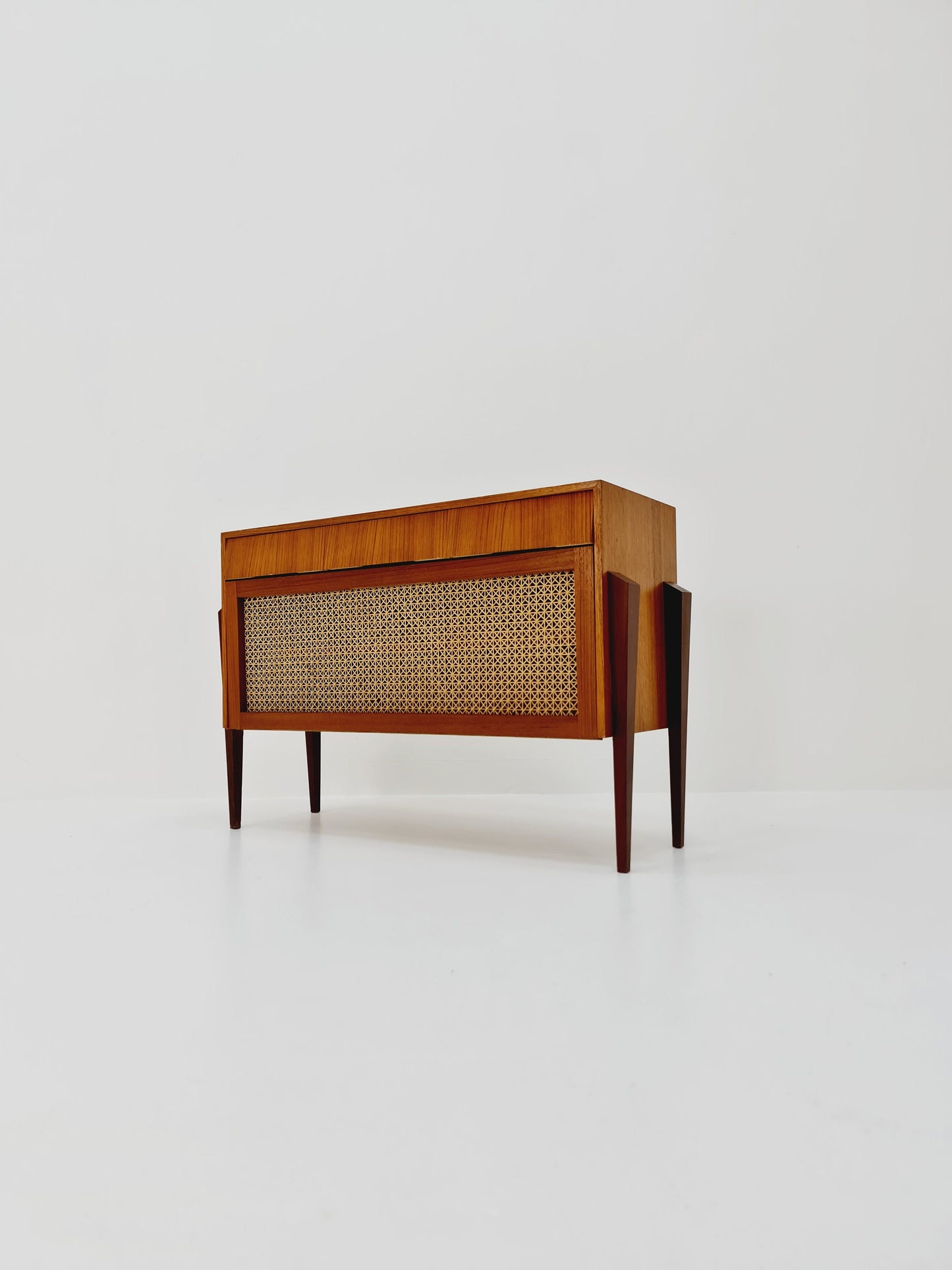 Mid century German hallway Teak shoes cabinet By Heinrich Vogt oHG 1960s