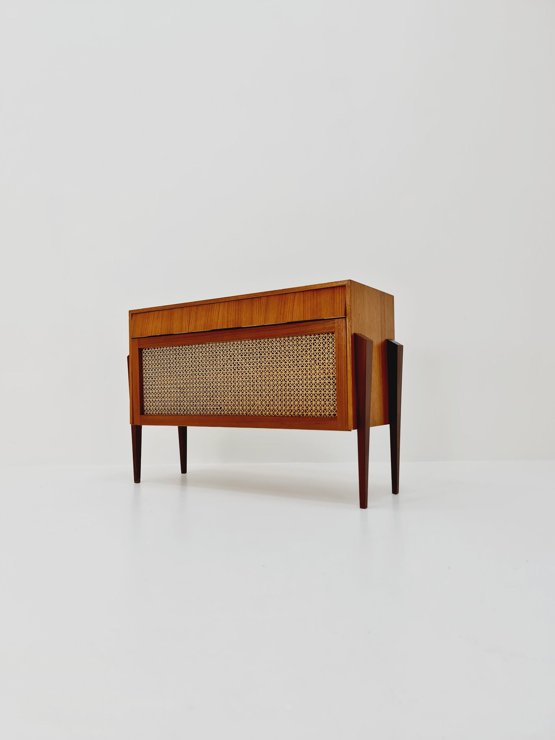 Mid century German hallway Teak shoes cabinet By Heinrich Vogt oHG 1960s