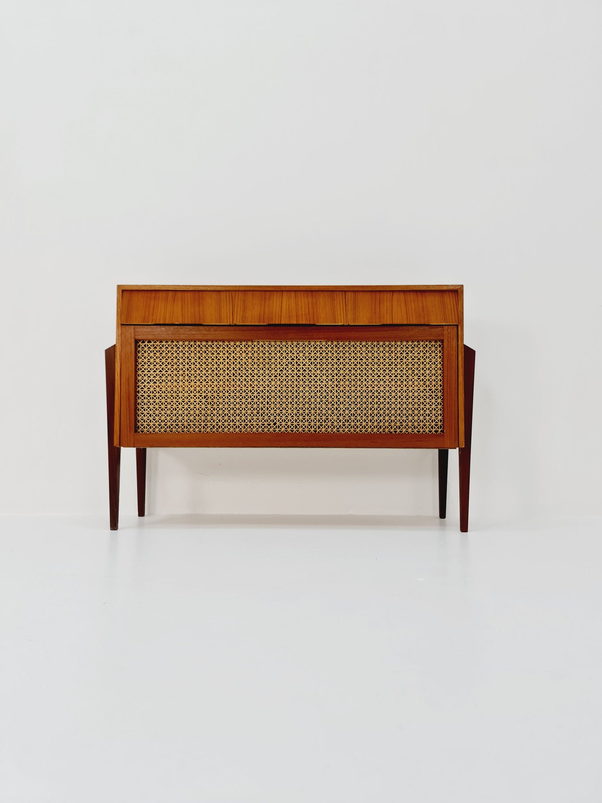 Mid century German hallway Teak shoes cabinet By Heinrich Vogt oHG 1960s