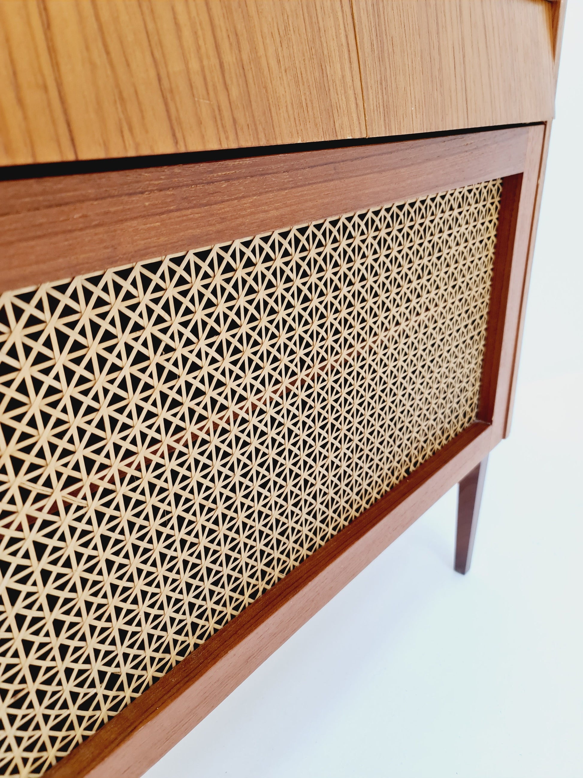 Mid century German hallway Teak shoes cabinet By Heinrich Vogt oHG 1960s