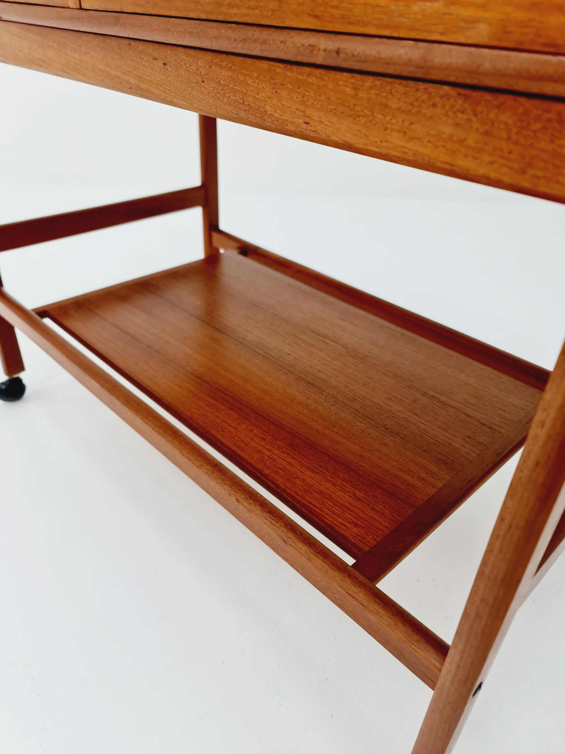 Vintage mid century danish trolley in solid teak/ bar cart By Salling Stolefabrik, 1960s