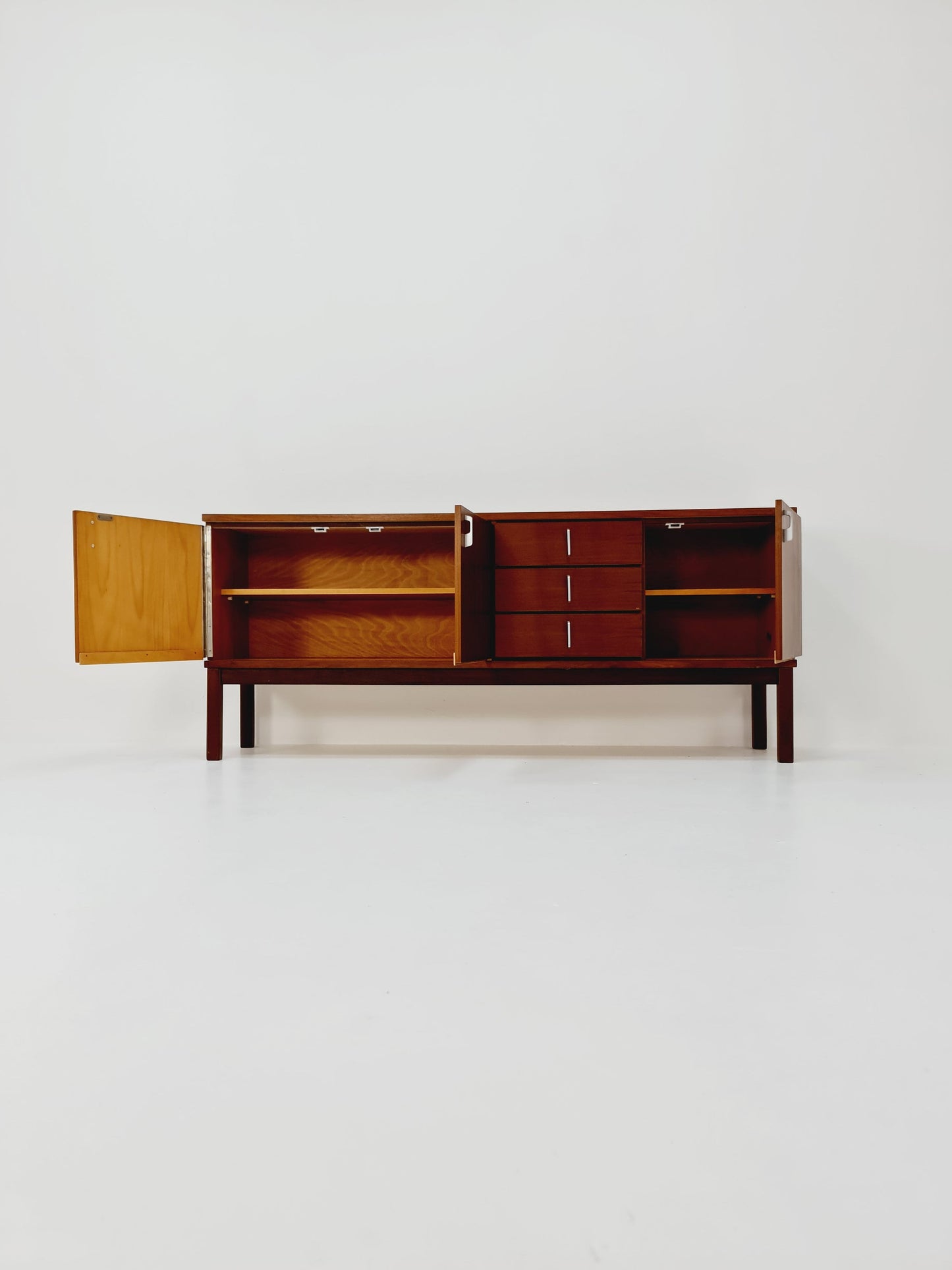 Mid Century Modern German walnut sideboard, 1960s