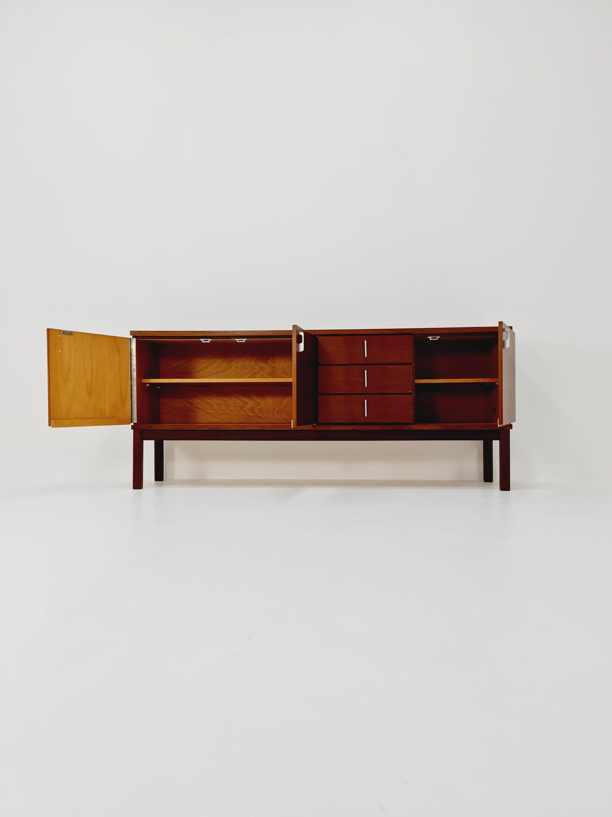 Mid Century Modern German walnut sideboard, 1960s