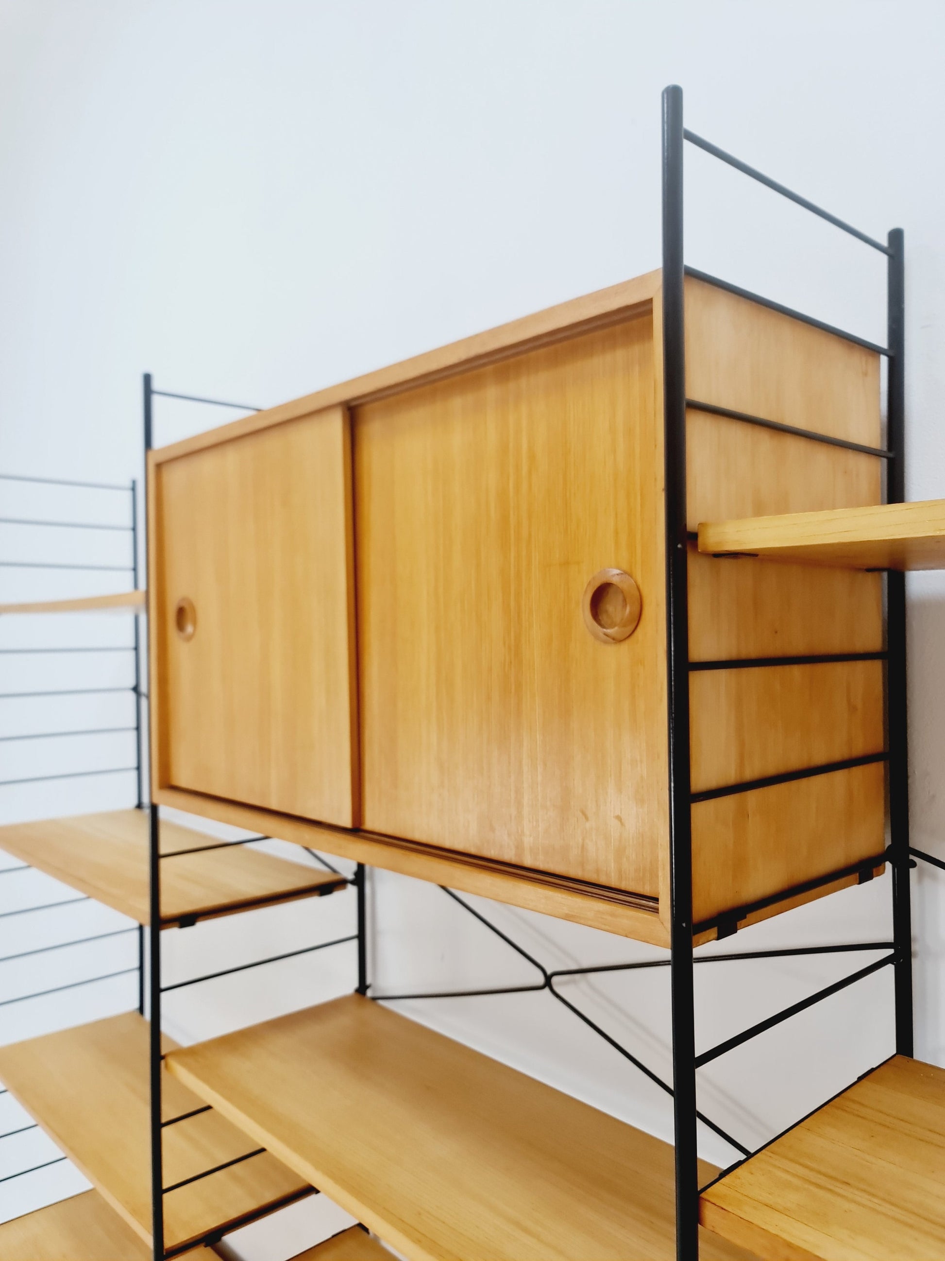Mid century String shelf-system, bookcase Eshe by WHB Germany, 1950s