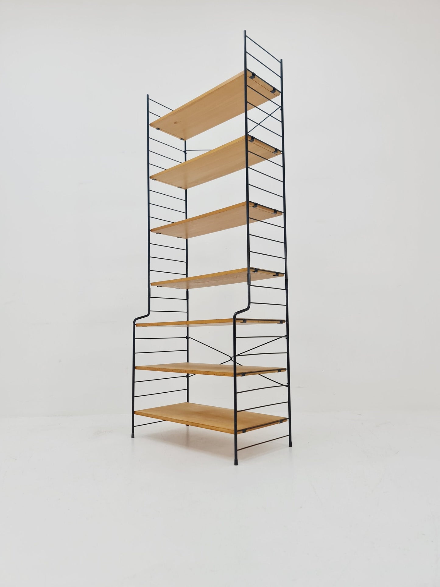 Freestanding vintage string bookshelf in Eshe , 1950s by WHB Germnay