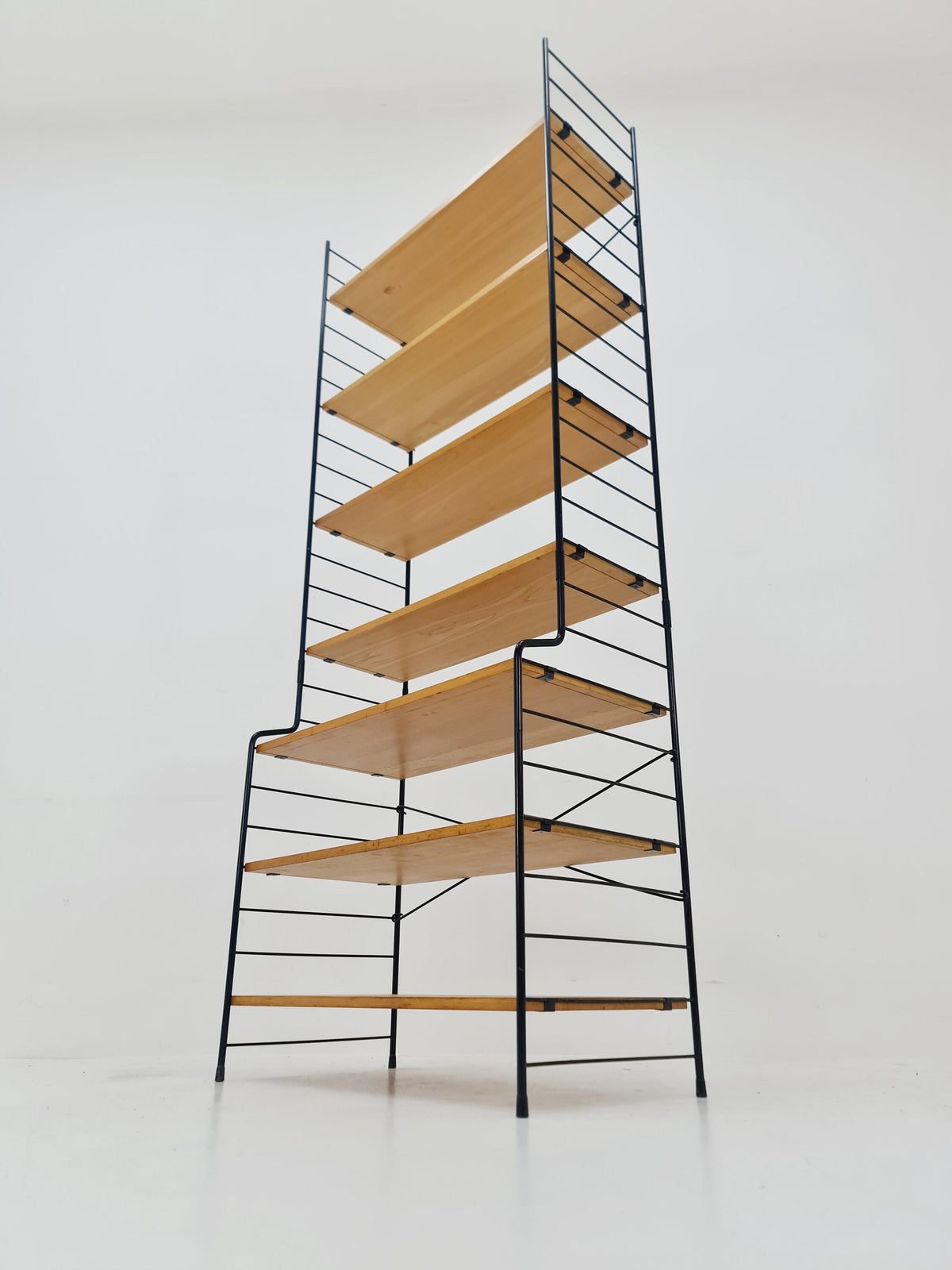 Freestanding vintage string bookshelf in Eshe , 1950s by WHB Germnay
