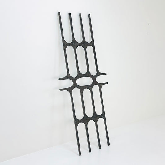 mid century Large brutalist abstract wall iron sculpture, 1970s Germany