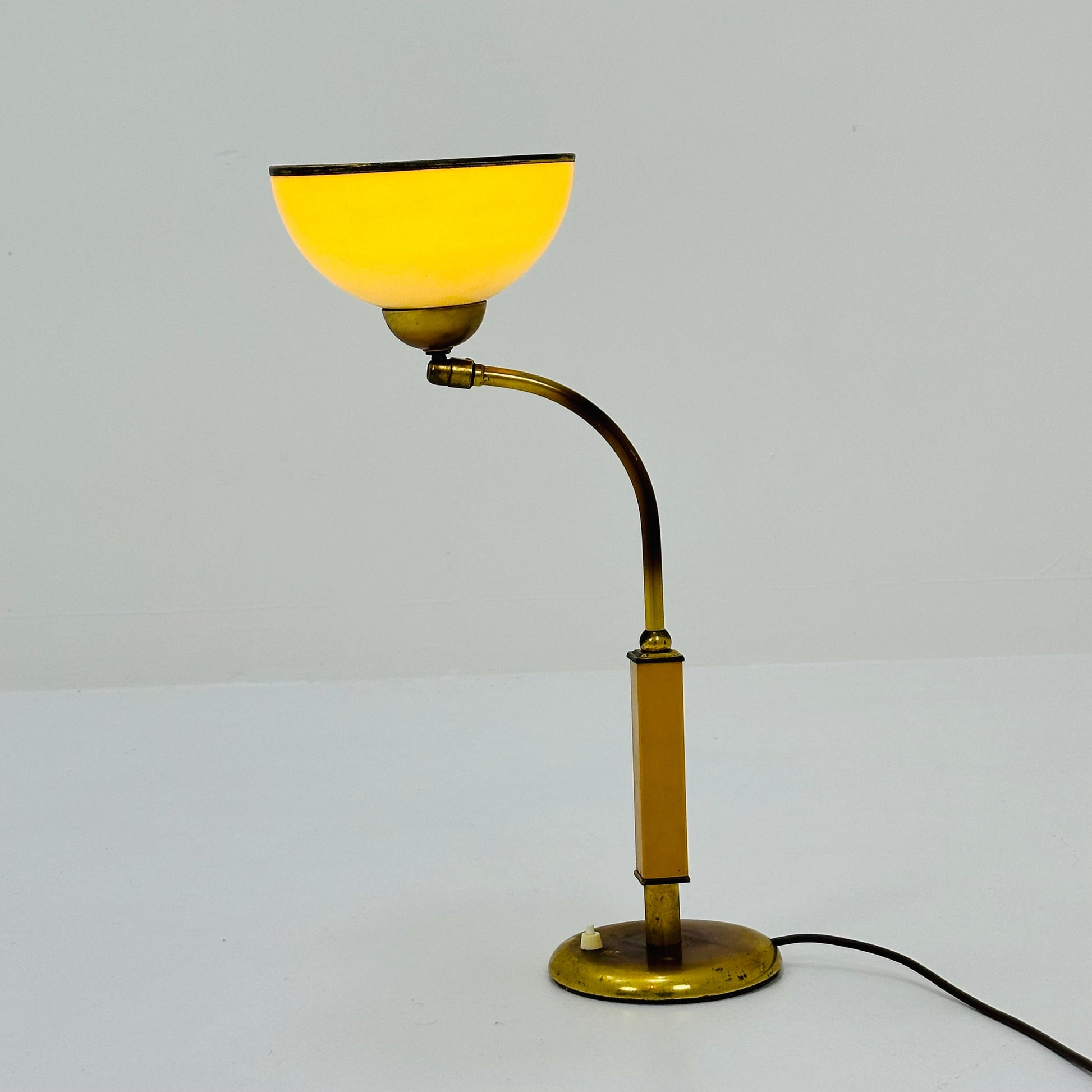 Art Deco Bakelite & Brass Table Lamp, Germany, 1960s