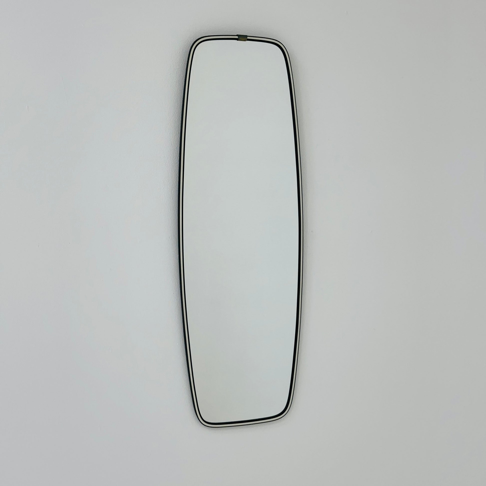 Original kidney asymmetrical vintage mirror from the 60s