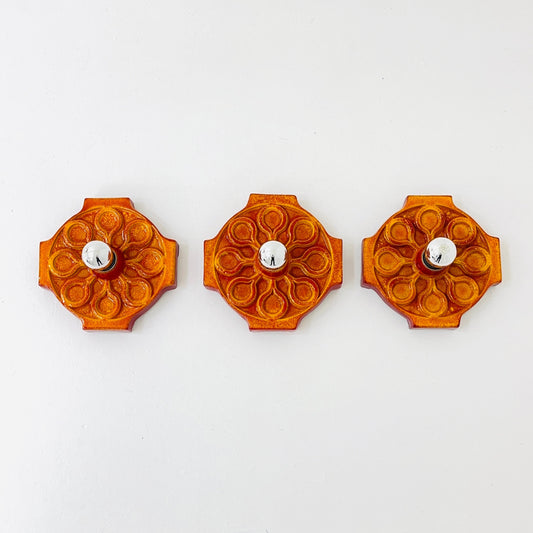 1 of 3 Fat Lava Ceramic Sconce from Hustadt Leuchten, 1970s Germany