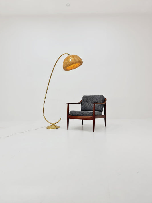 Rare Mid century German floor lamp Brass 1960s