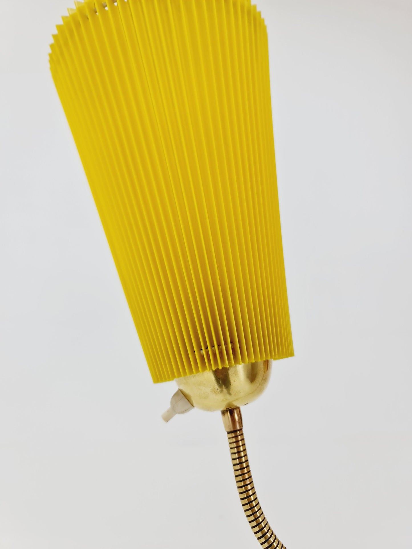 Mid century brass German Arc floor lamp with flex arms, 1960s