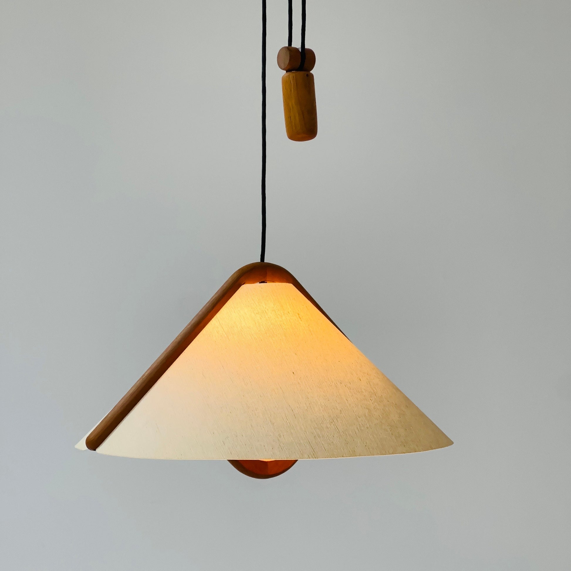 mid century Danish adjustable pendant lamp by DOMUS , 1970S Denmark