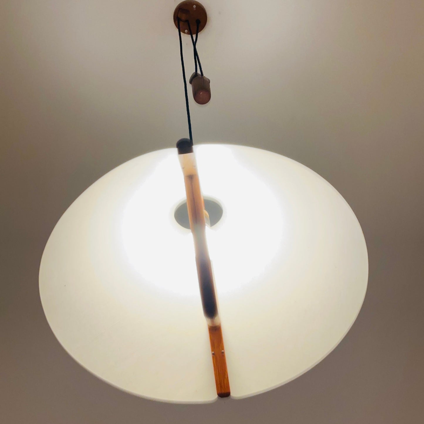 mid century Danish adjustable pendant lamp by DOMUS , 1970S Denmark