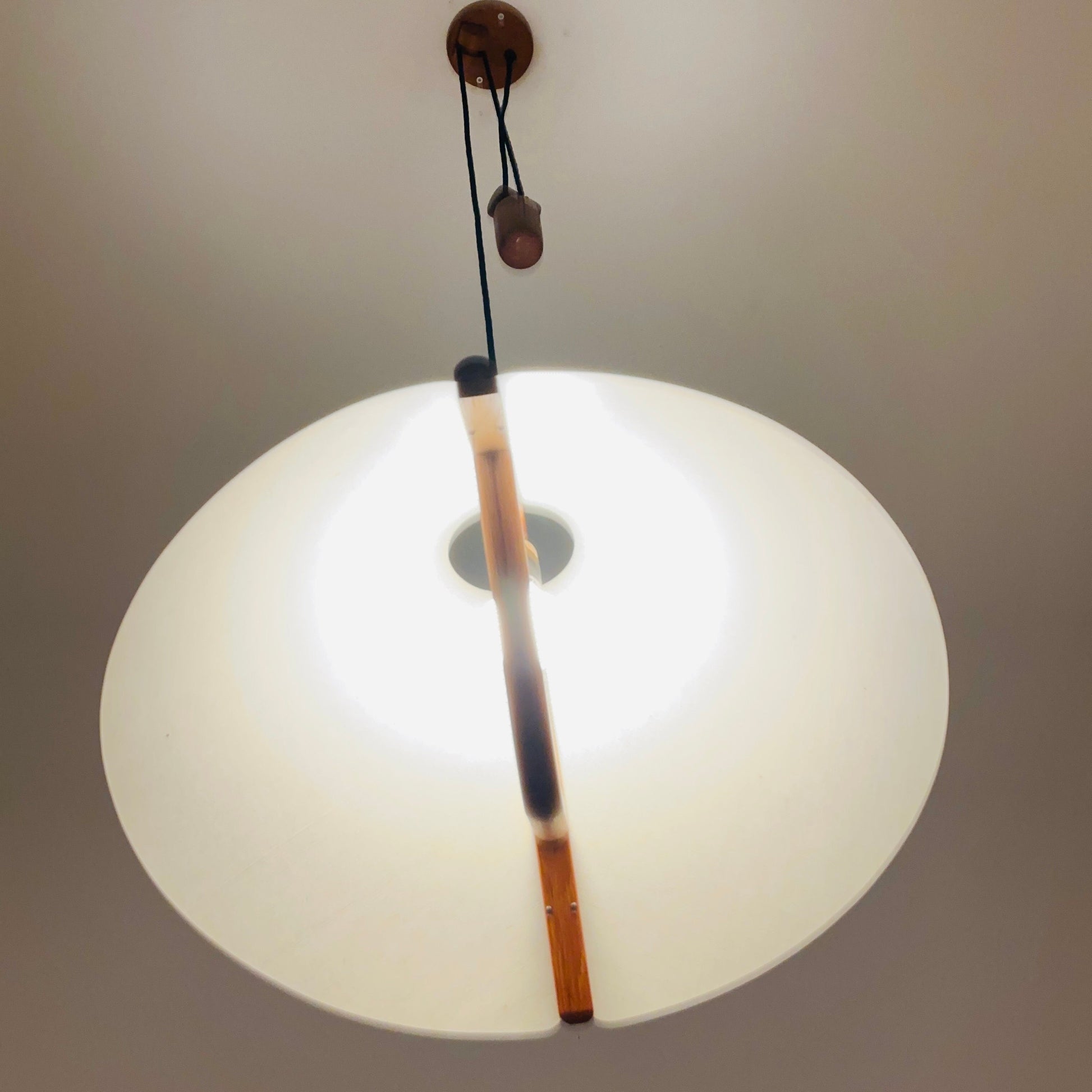 mid century Danish adjustable pendant lamp by DOMUS , 1970S Denmark