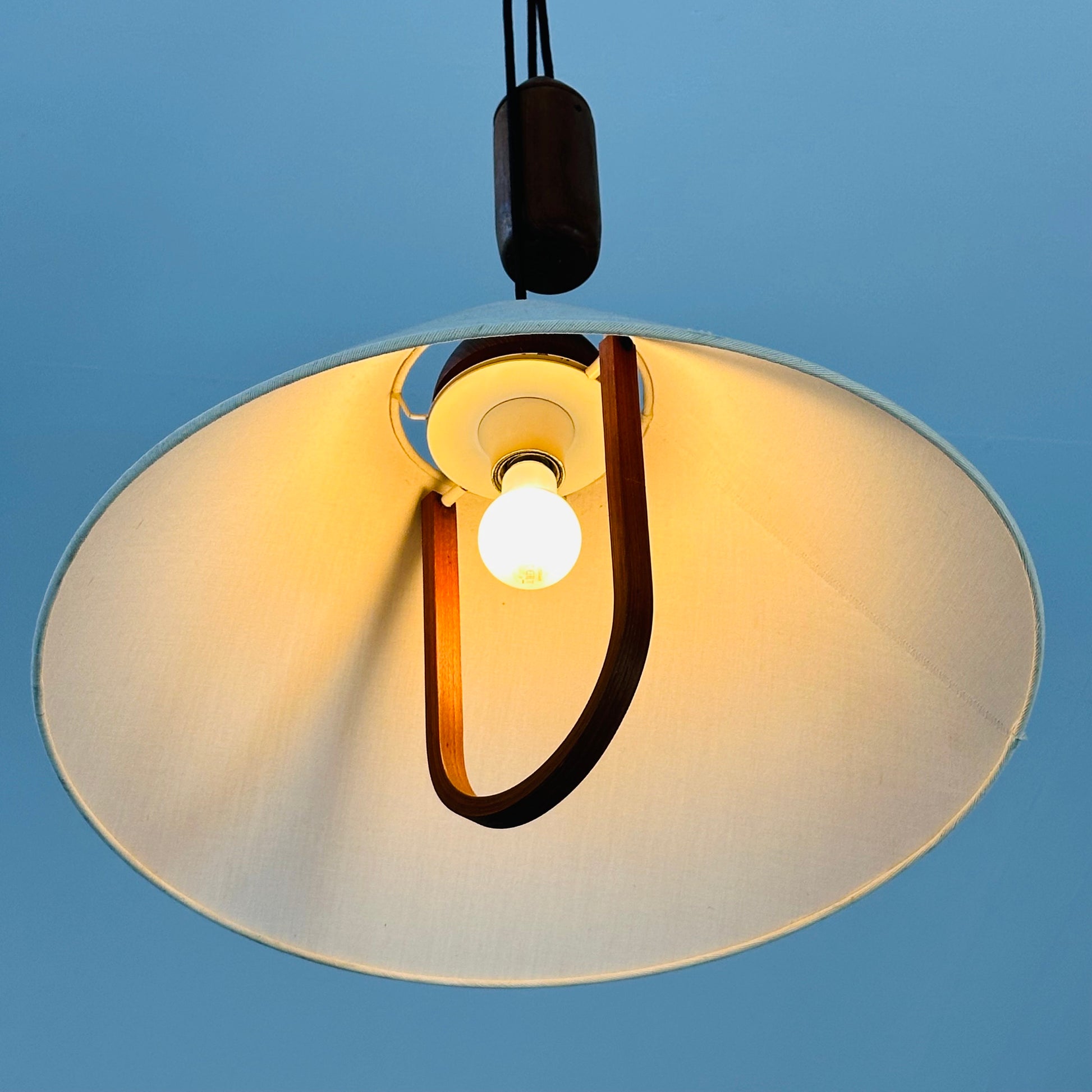 mid century Danish adjustable pendant lamp by DOMUS , 1970S Denmark