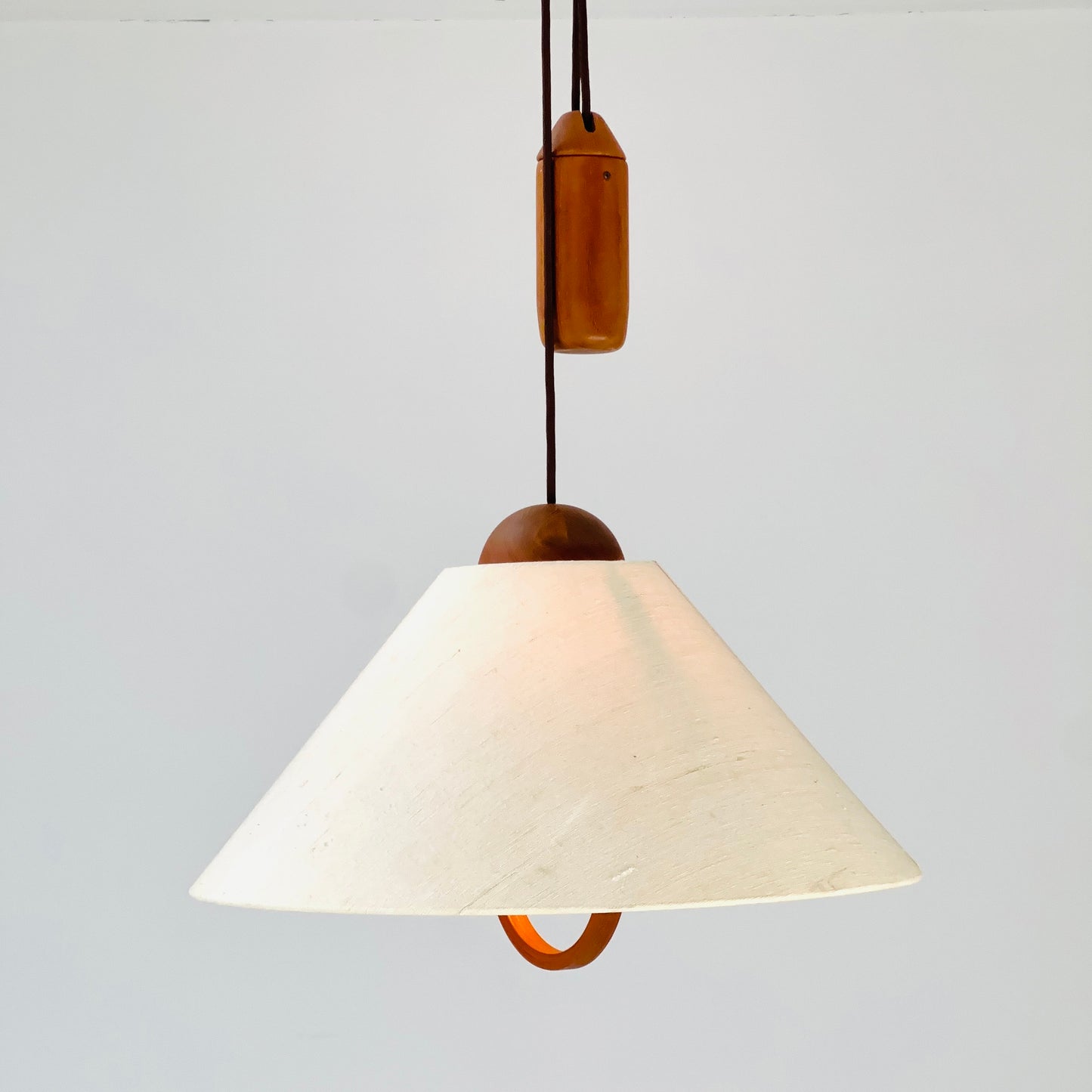 mid century Danish adjustable pendant lamp by DOMUS , 1970S Denmark