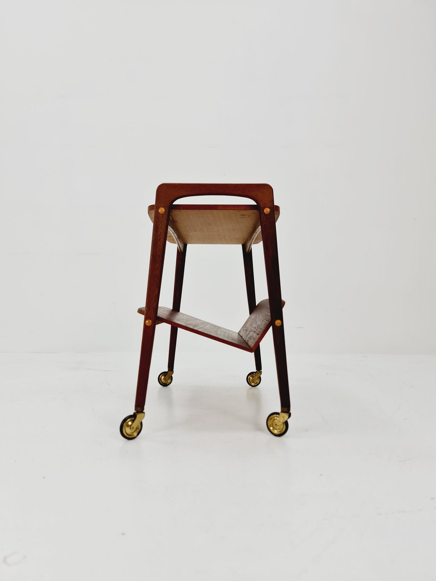 Midcentury Teak Vintage Side table/ Bedside table/ Night stand with News Paper shelf straight from the sixties By Opal