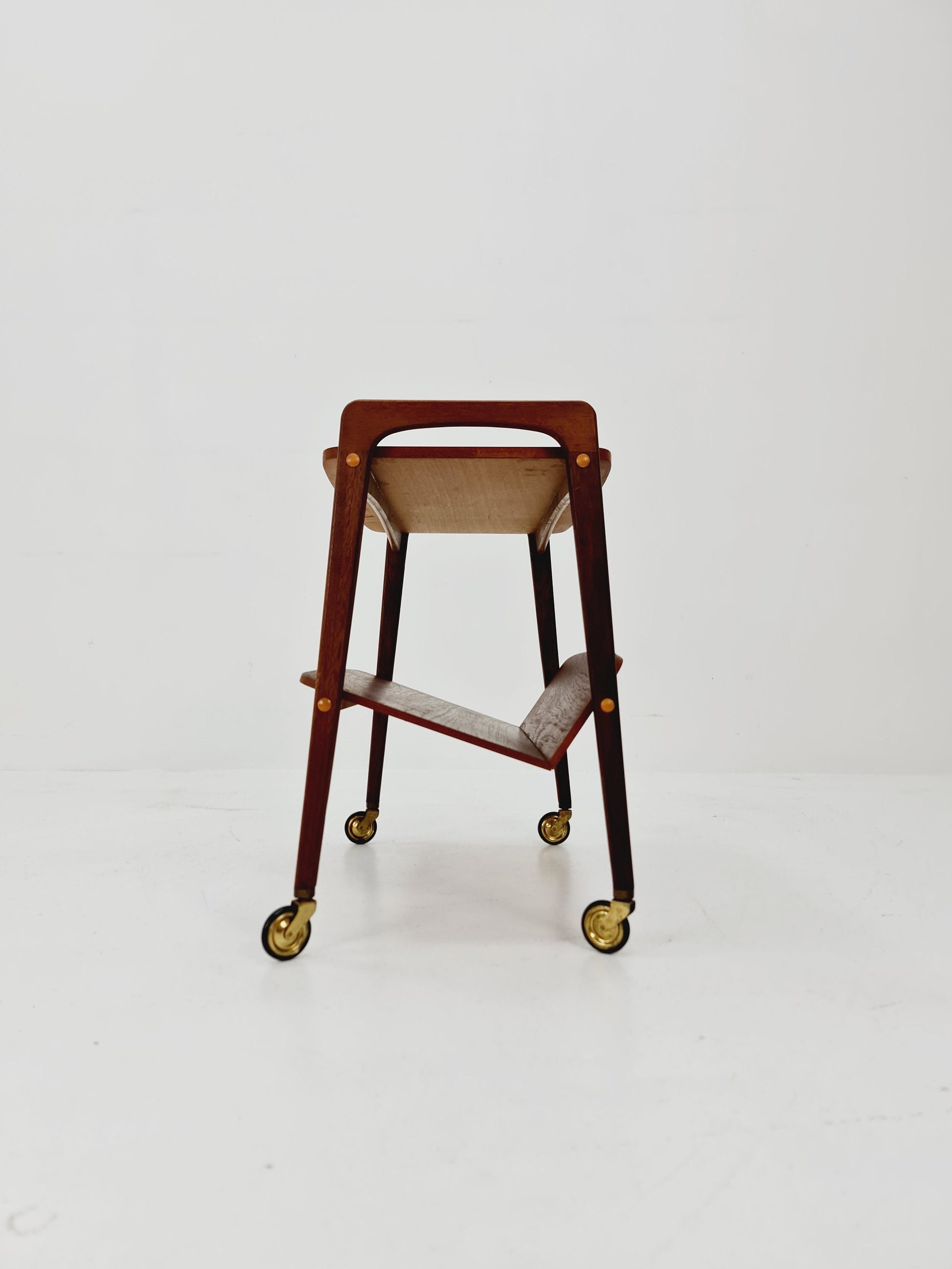Midcentury Teak Vintage Side table/ Bedside table/ Night stand with News Paper shelf straight from the sixties By Opal