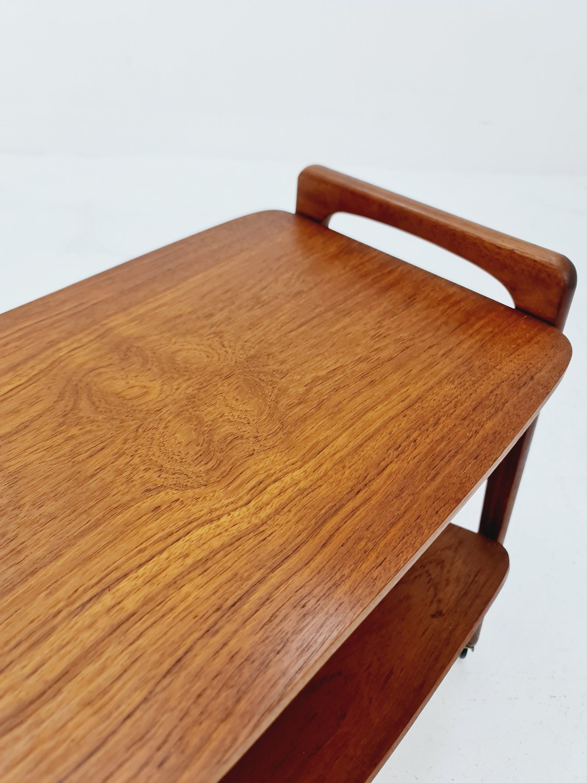 Midcentury Teak Vintage Side table/ Bedside table/ Night stand with News Paper shelf straight from the sixties By Opal