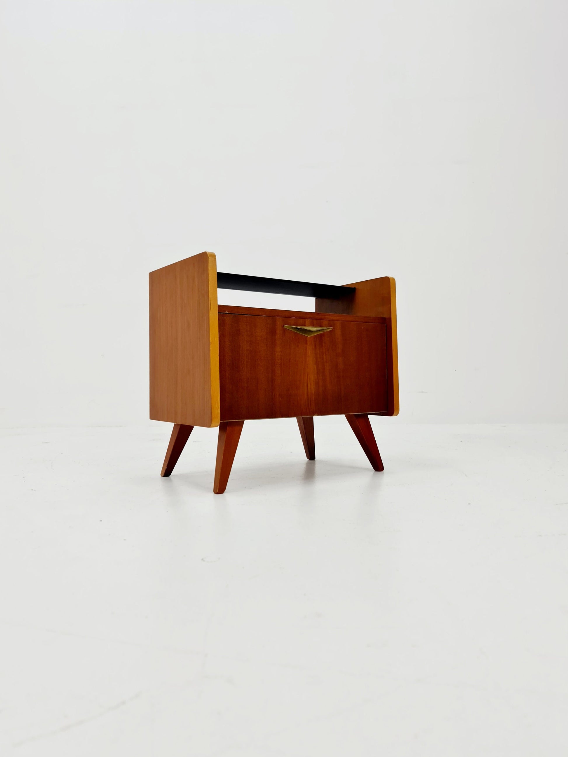 German Mid century beech nightstands/ bedside tables BY WK Möbel , 1960s