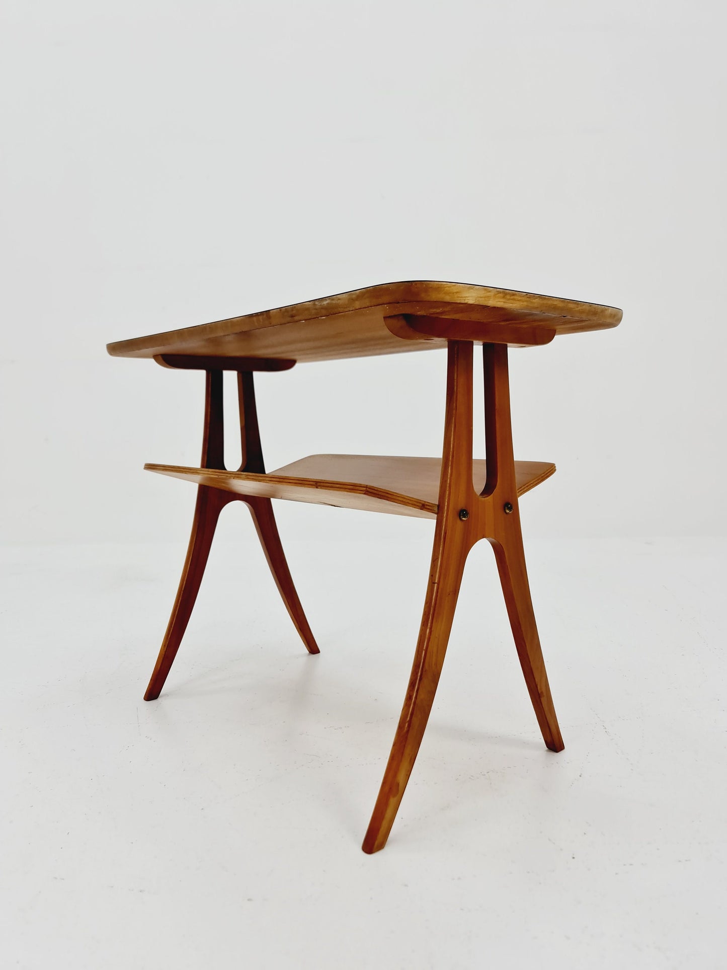 Midcentury Vintage Side table/ Bedside table/ with News Paper shelf By Carl Malmsten