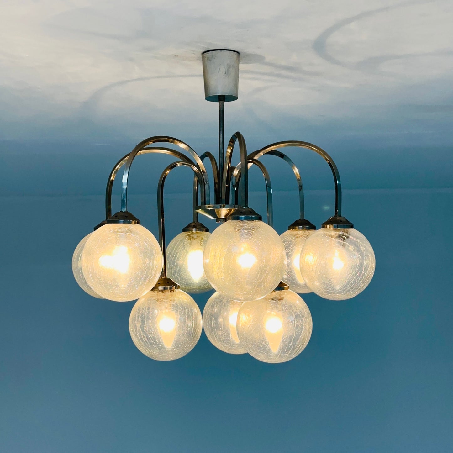 Mid century modern ceiling lamp 1970s ,Italy