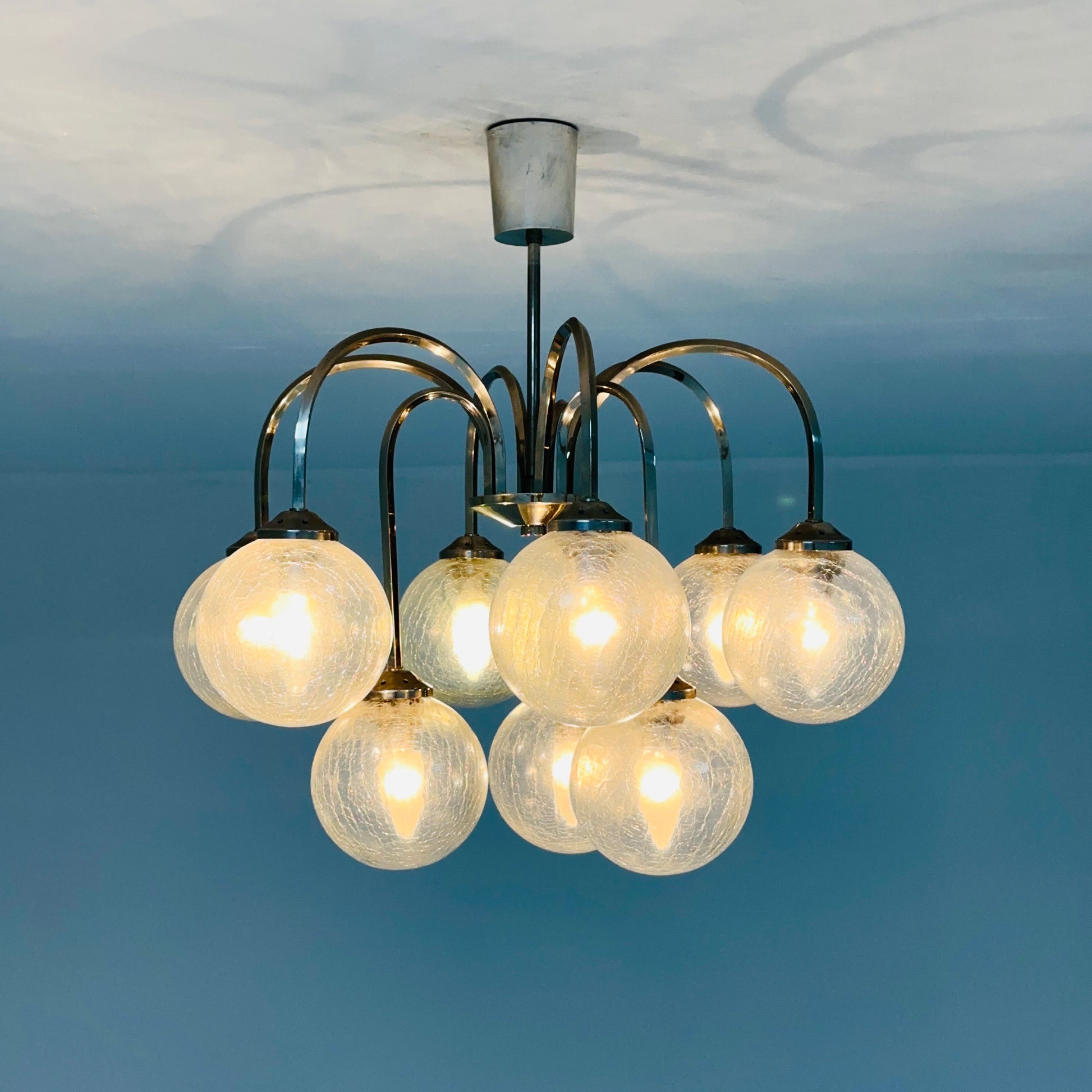 Mid century modern ceiling lamp 1970s ,Italy