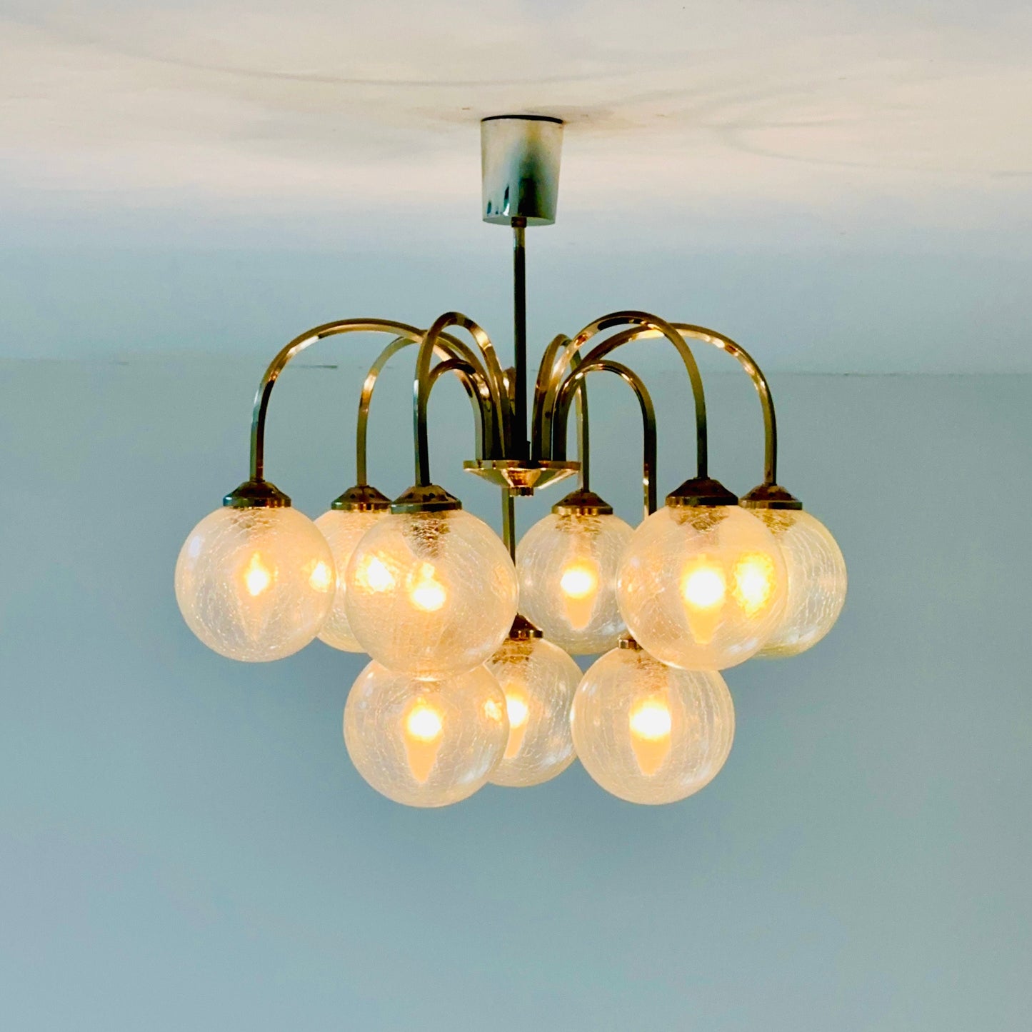 Mid century modern ceiling lamp 1970s ,Italy