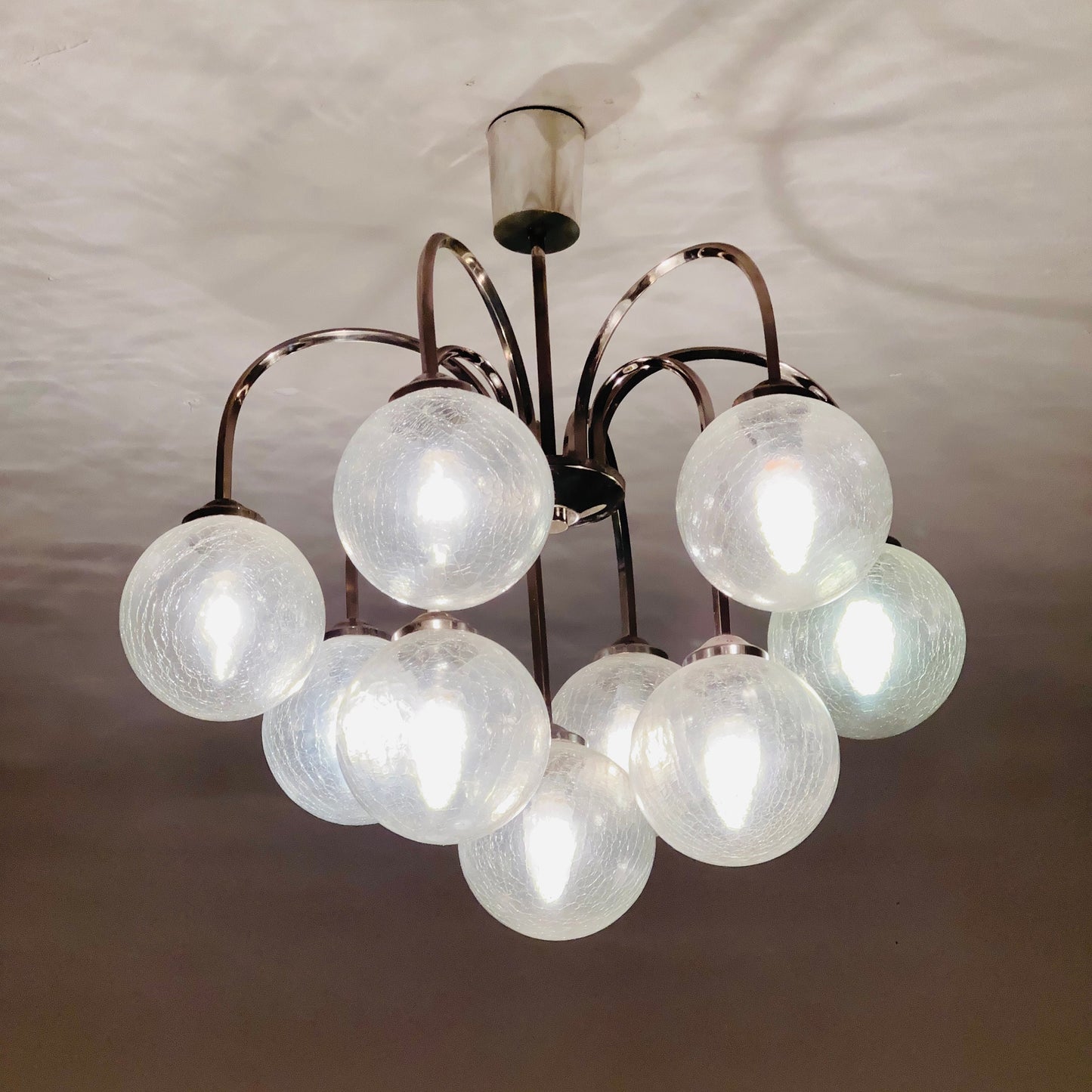 Mid century modern ceiling lamp 1970s ,Italy