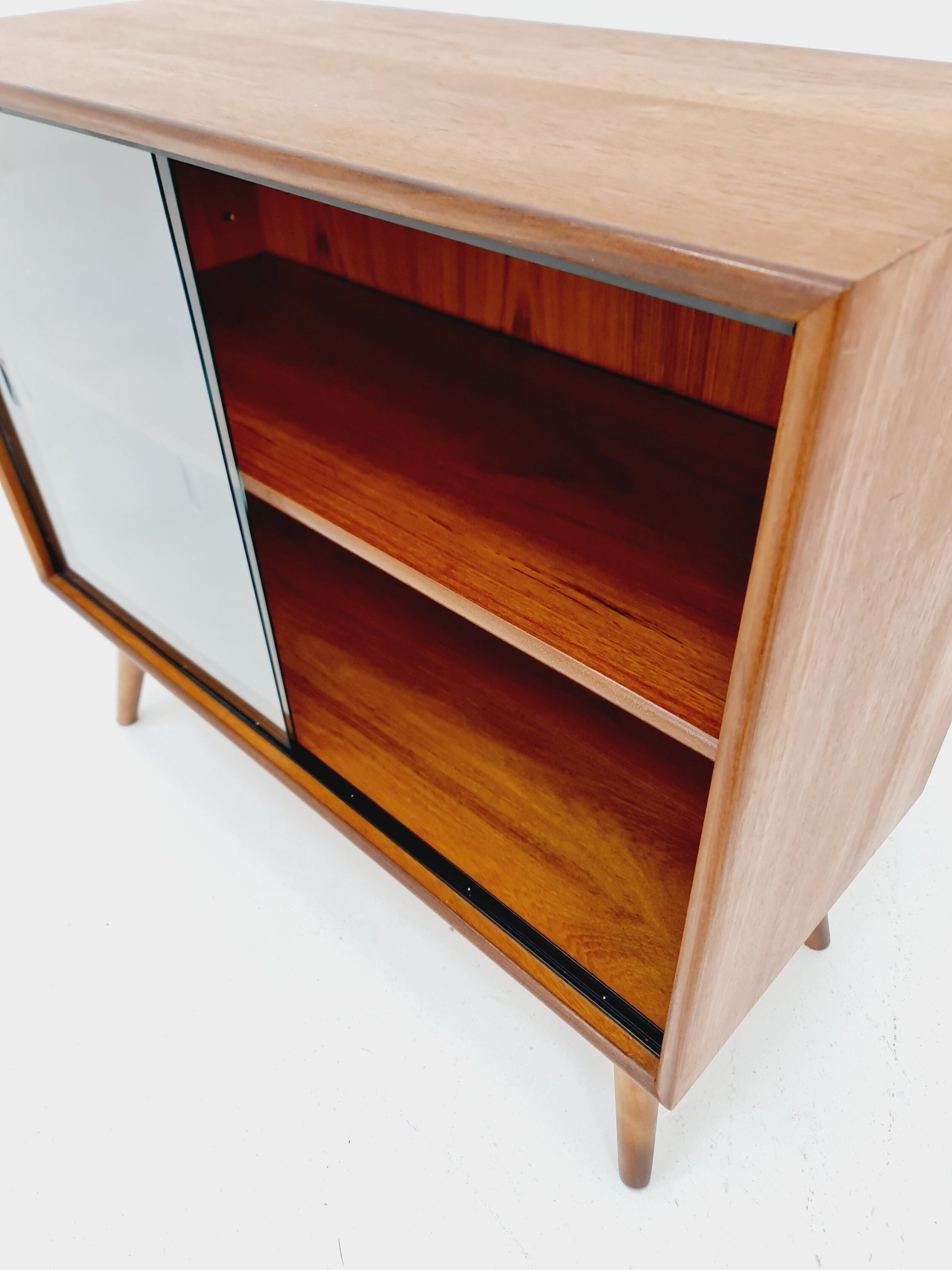 Mid Century Modern danish cabinet teak Display / Vitrine 1960s