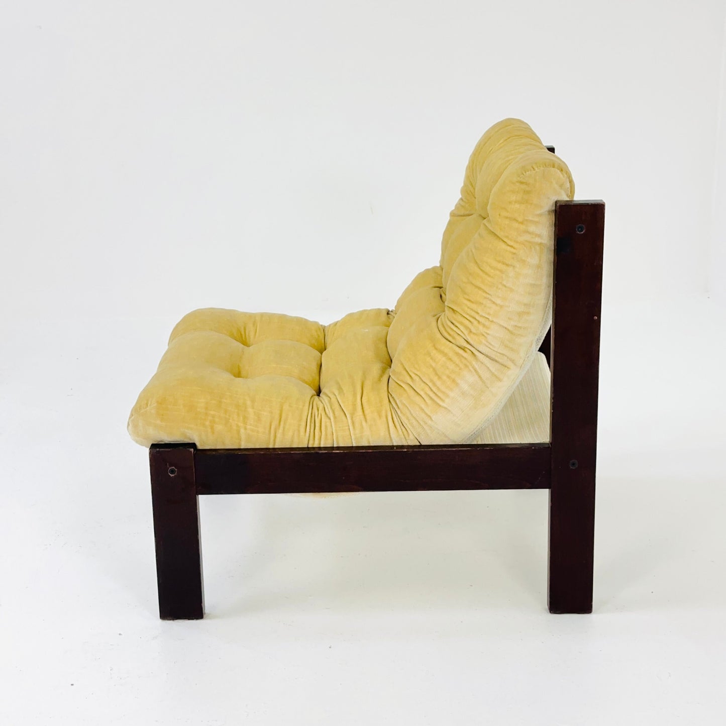 Mid century wooden lounge chair 1970s Germany