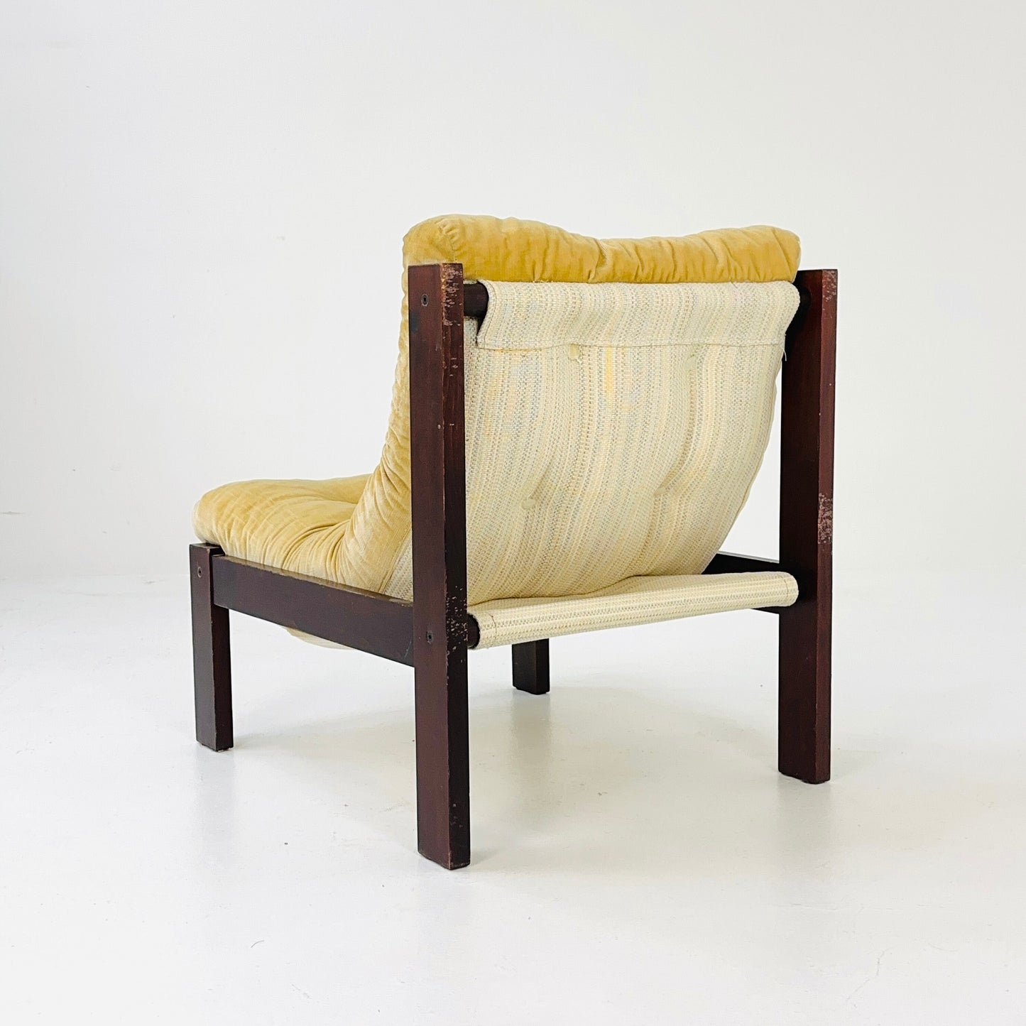 Mid century wooden lounge chair 1970s Germany