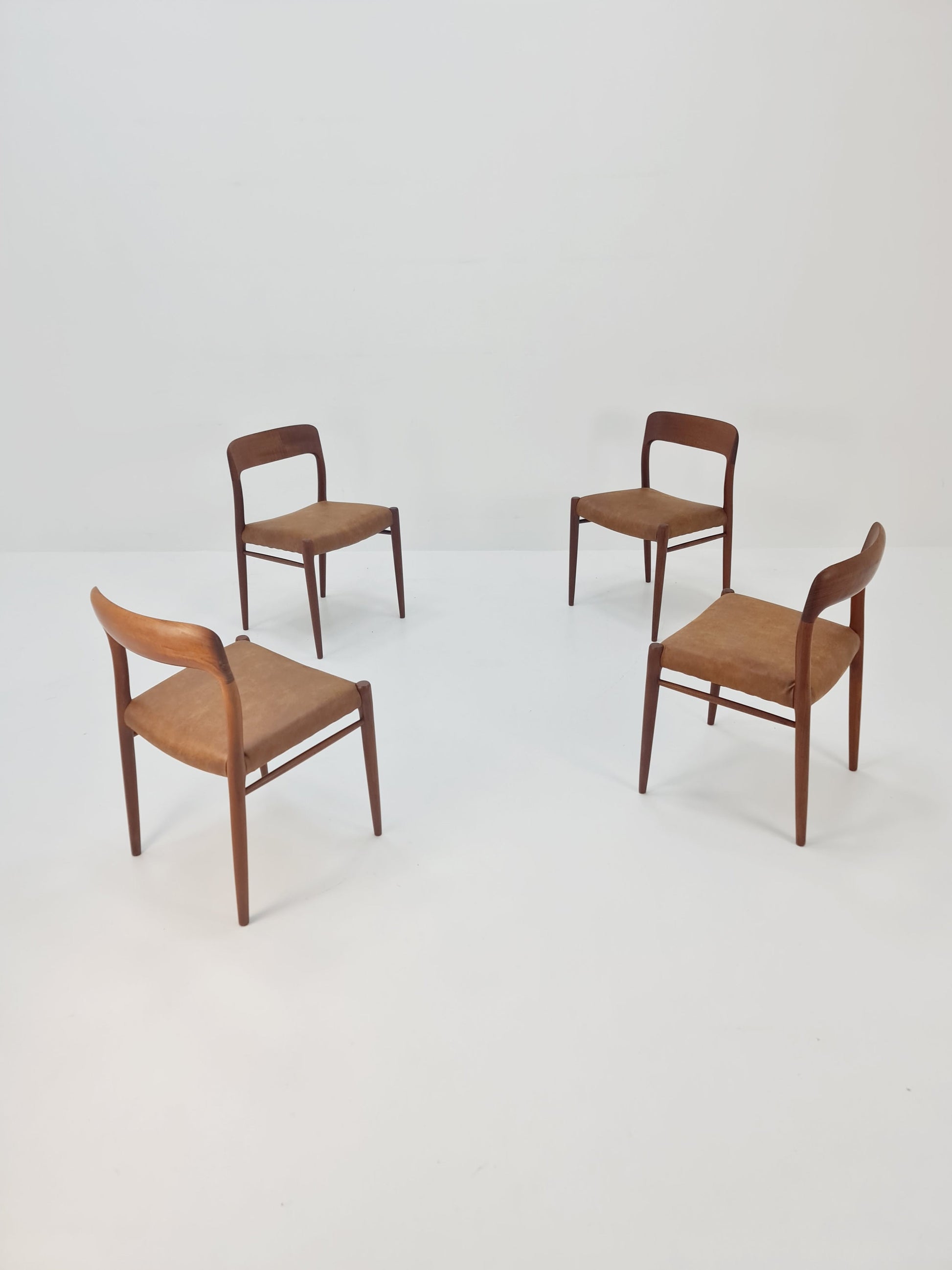 MidCentury Danish Teak Dining Chairs Niels O.Moller, 1960s, set of 4