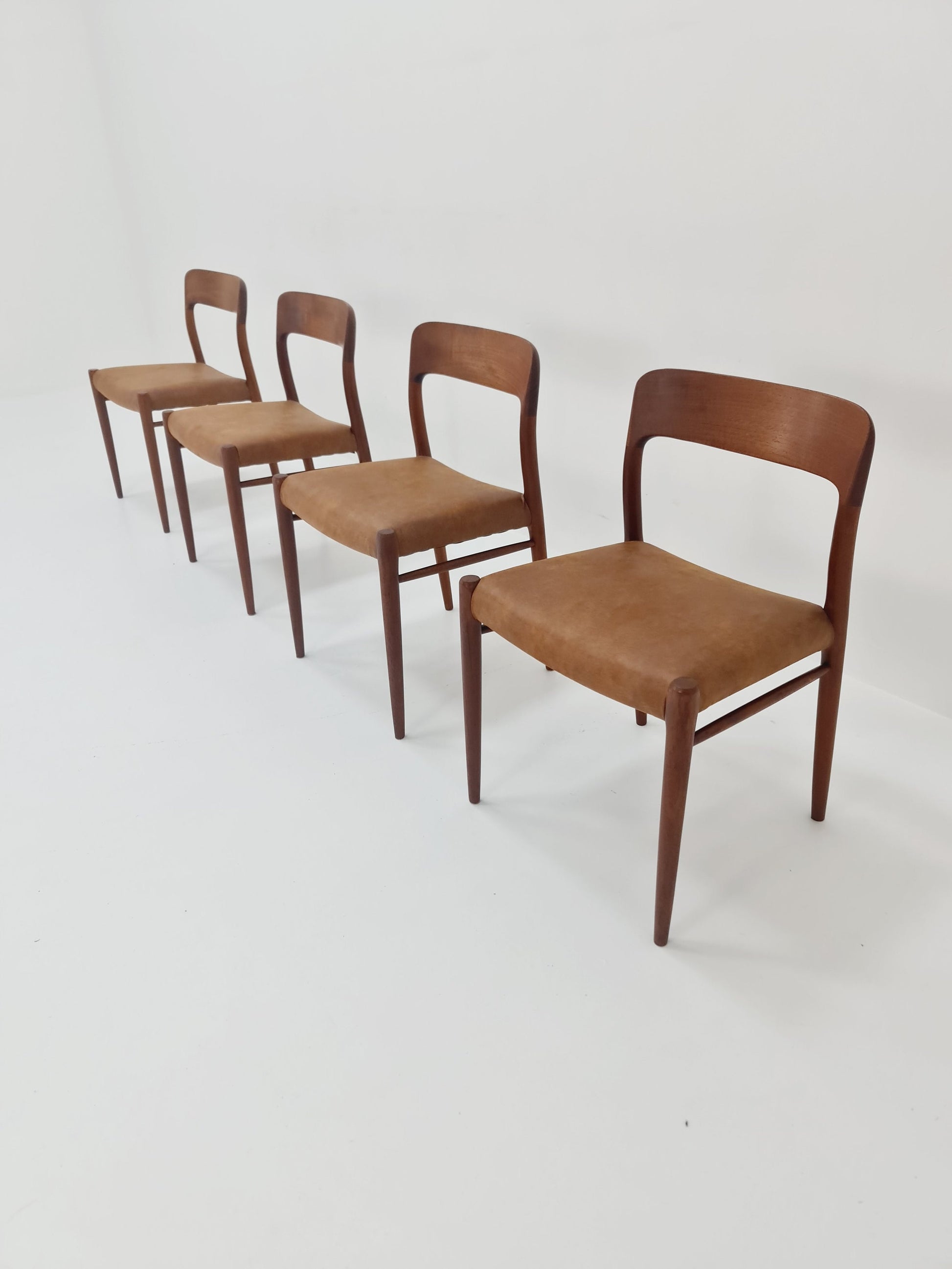 MidCentury Danish Teak Dining Chairs Niels O.Moller, 1960s, set of 4